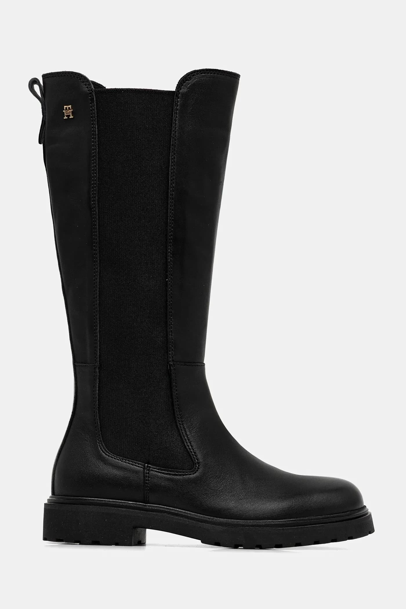 Кожаные ботинки TH LTHR CLEATED LONG BOOT - фото 2