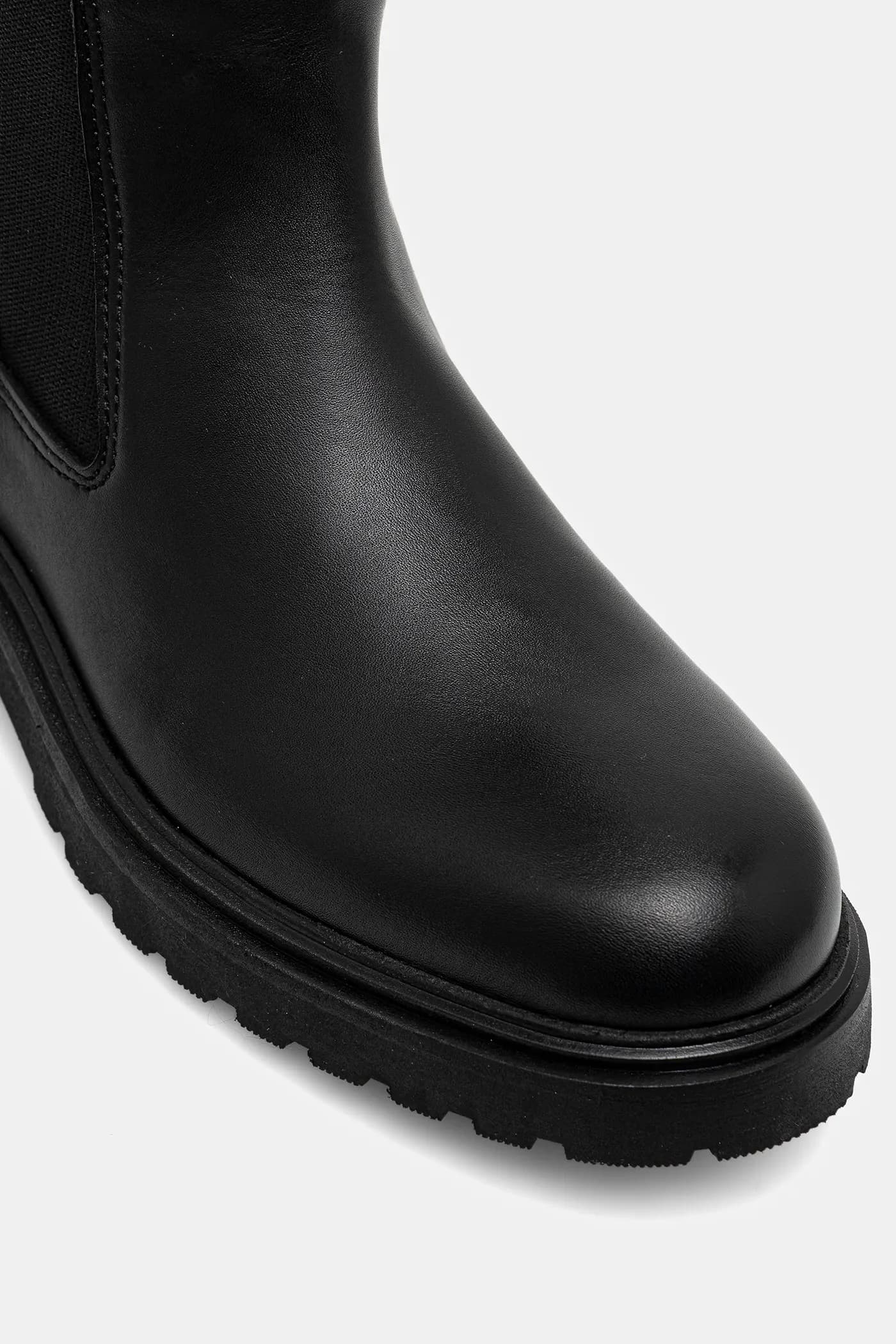 Кожаные ботинки TH LTHR CLEATED LONG BOOT - фото 4