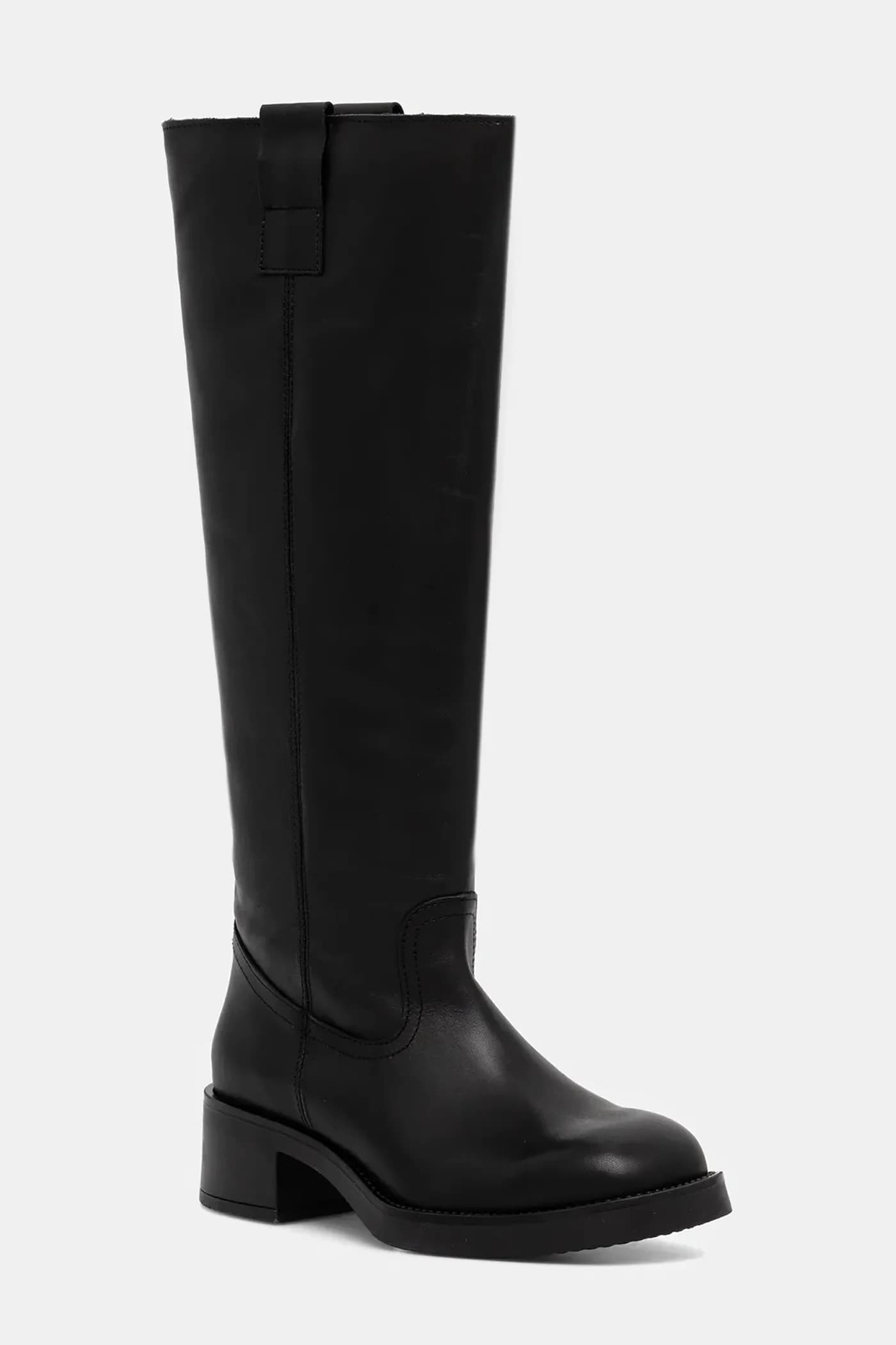 Баннерные кожаные ботинки