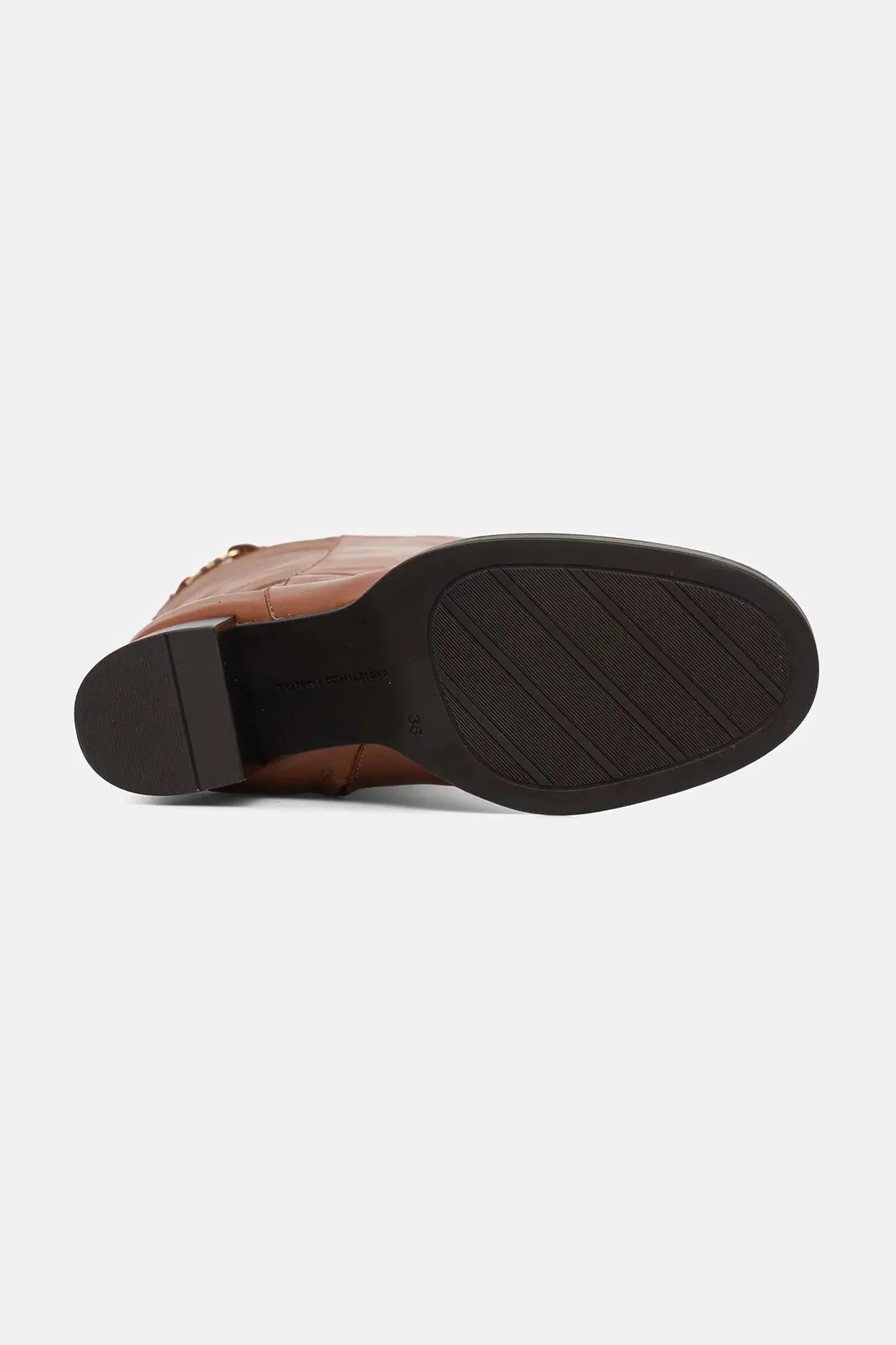 Кожаные ботинки STACKED HEEL LEATHER LONG BOOT - фото 5