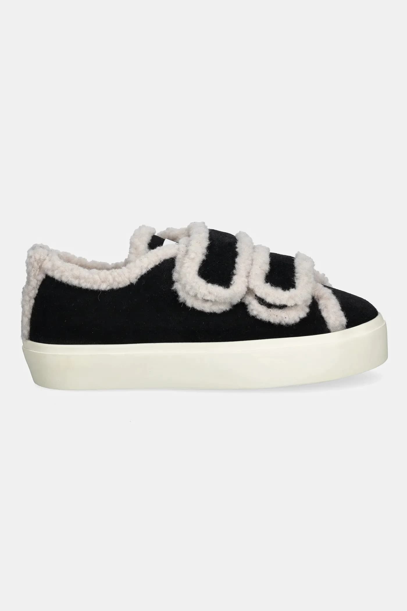 замшевые кроссовки Shearling Low на липучке - фото 2
