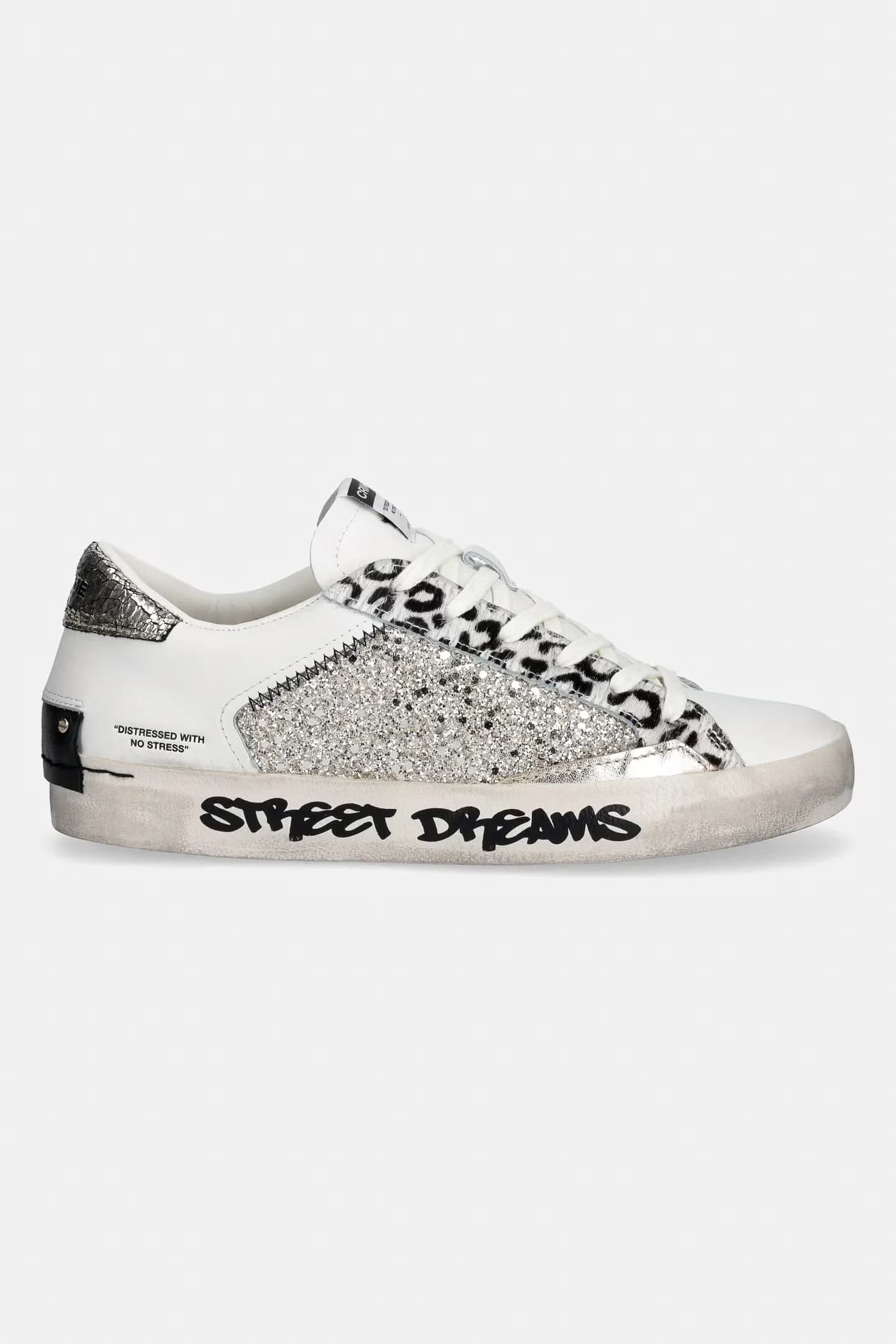 кожаные кроссовки DISTRESSED белые для женщин - фото 2