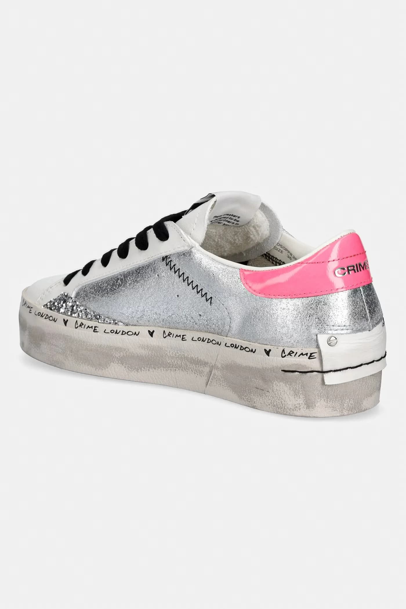 кожаные кроссовки DISTRESSED PLATFORM - фото 3