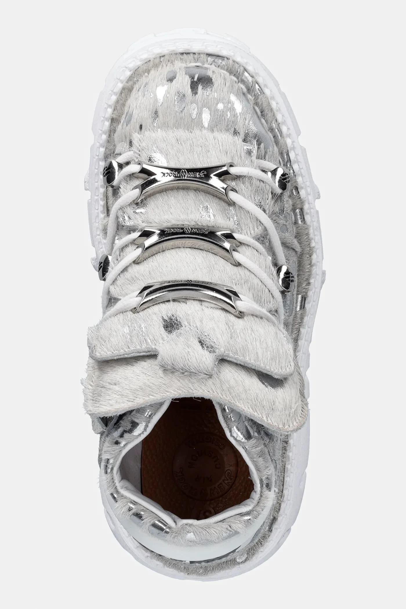 PELO CALVAS BLANCO PLATA, TANK BLANCO TORN кожаные кроссовки - фото 4