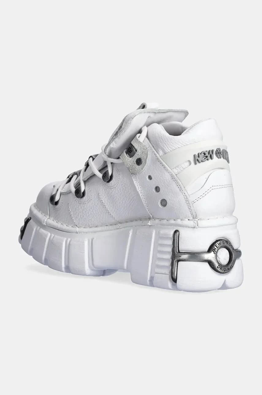 кожаные кроссовки Napa Blanca + Tower Blanco Acero - фото 3