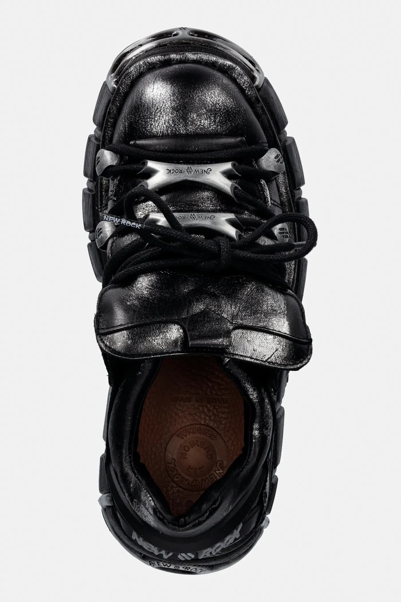 Кожаные кроссовки BOX PLANE, TOWER NEGRO ACERO + боковые + пу - фото 4