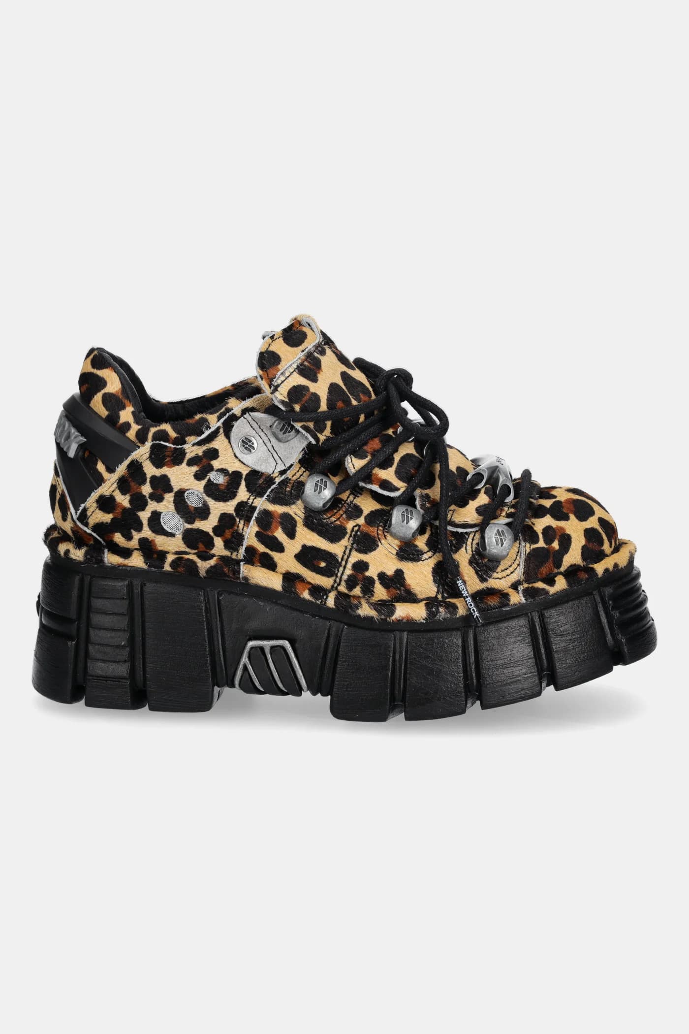 Pelo Leopardo Cuero M Tower Negro Боковые замшевые кроссовки - фото 2