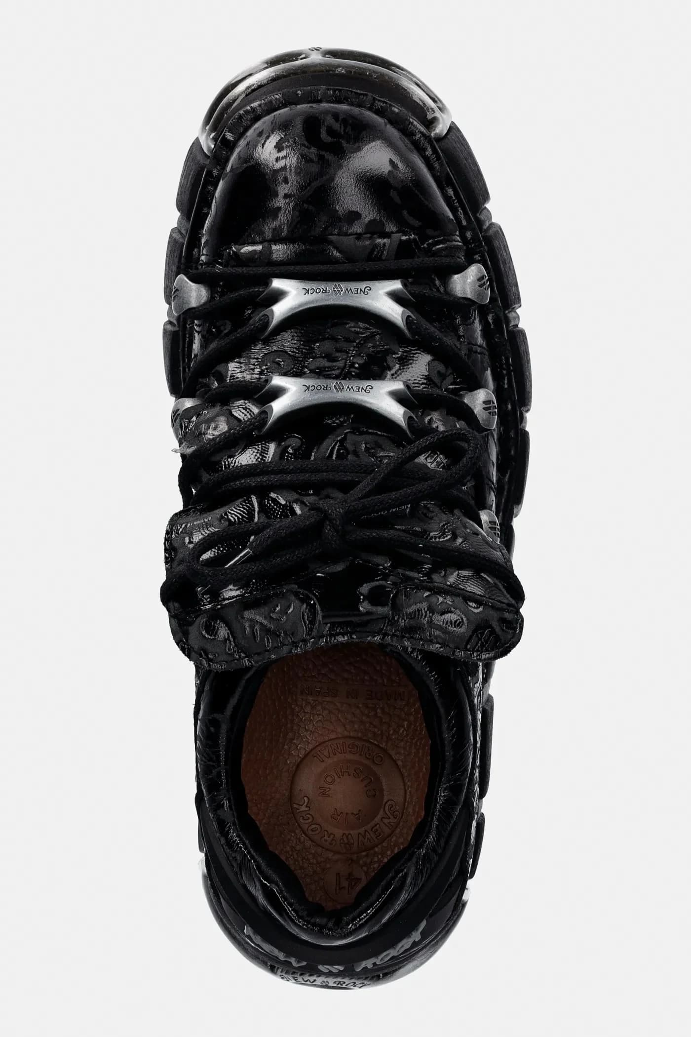 Кожаные кроссовки VINTAGE FLOWER NEGRO, TOWER NEGRO ACERO + l - фото 4