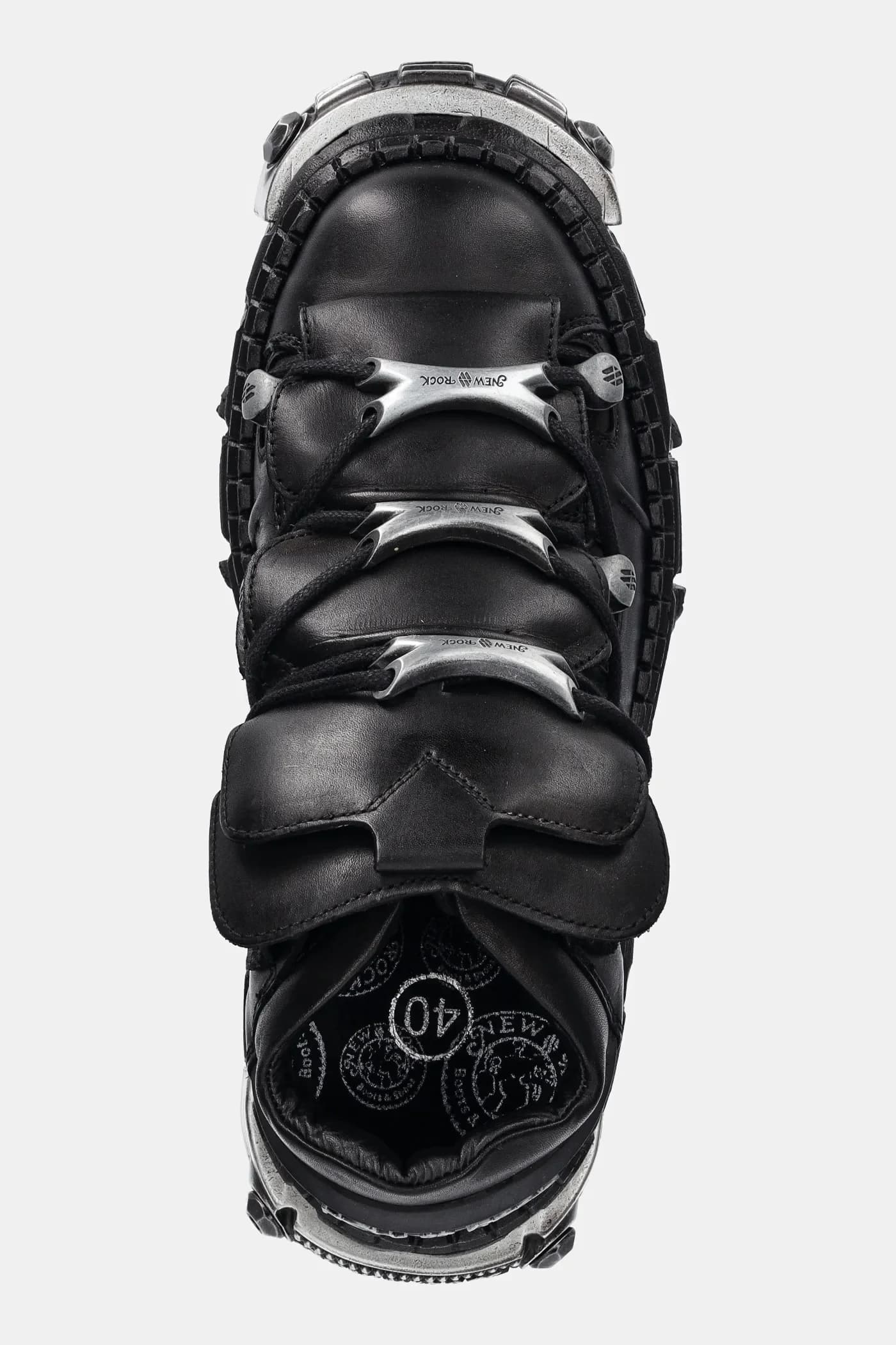 Кожаные кроссовки Crust Negro, Tank Casco Negro Power - фото 4