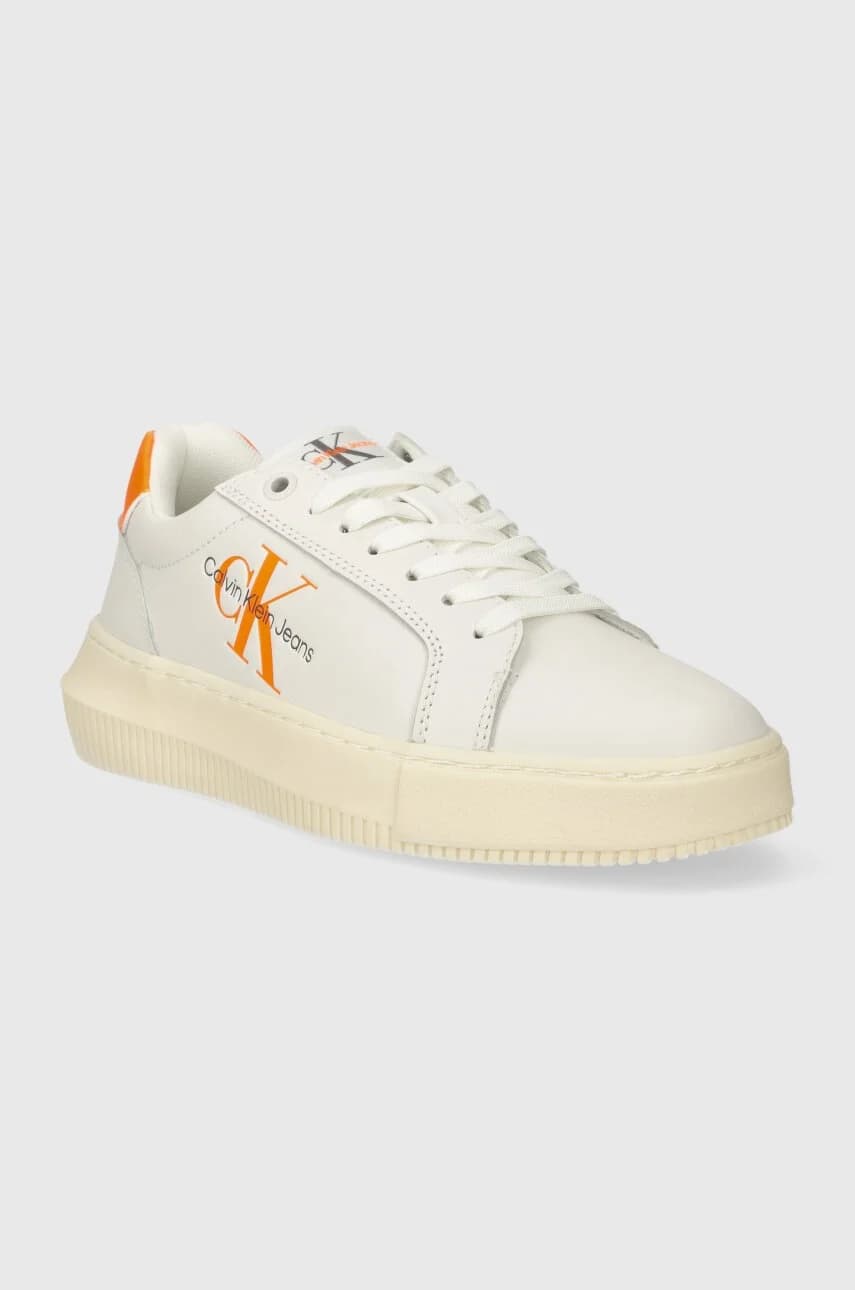 Кожаные кроссовки YW0YW00823 CHUNKY CUPSOLE MONOLOGO W - фото 2