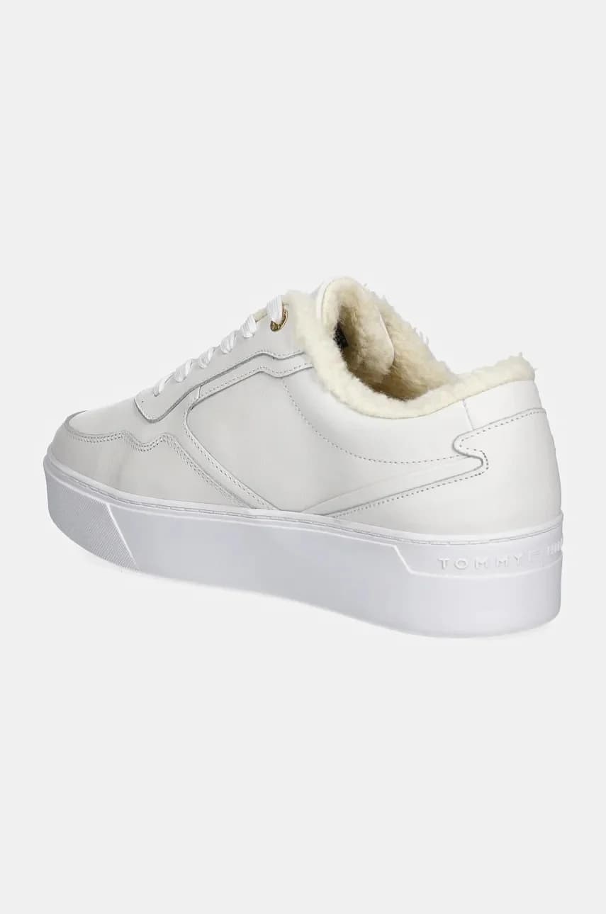 Кожаные кроссовки ESSENTIAL PLATFORM SNEAKER FUR - фото 3