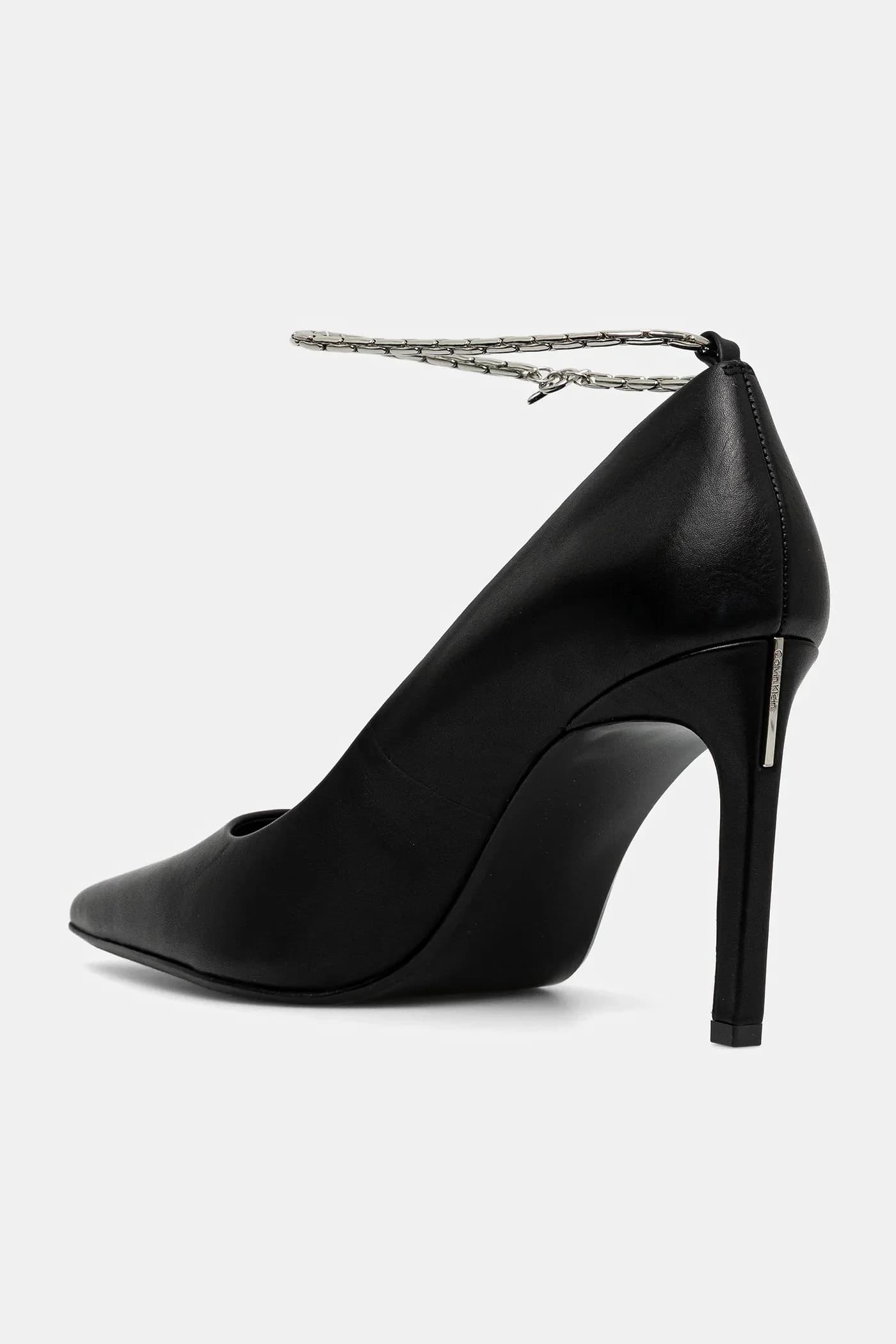 Кожаные туфли на высоком каблуке ESS STILETTO HDW CHAIN ​​LTH 90 - фото 3