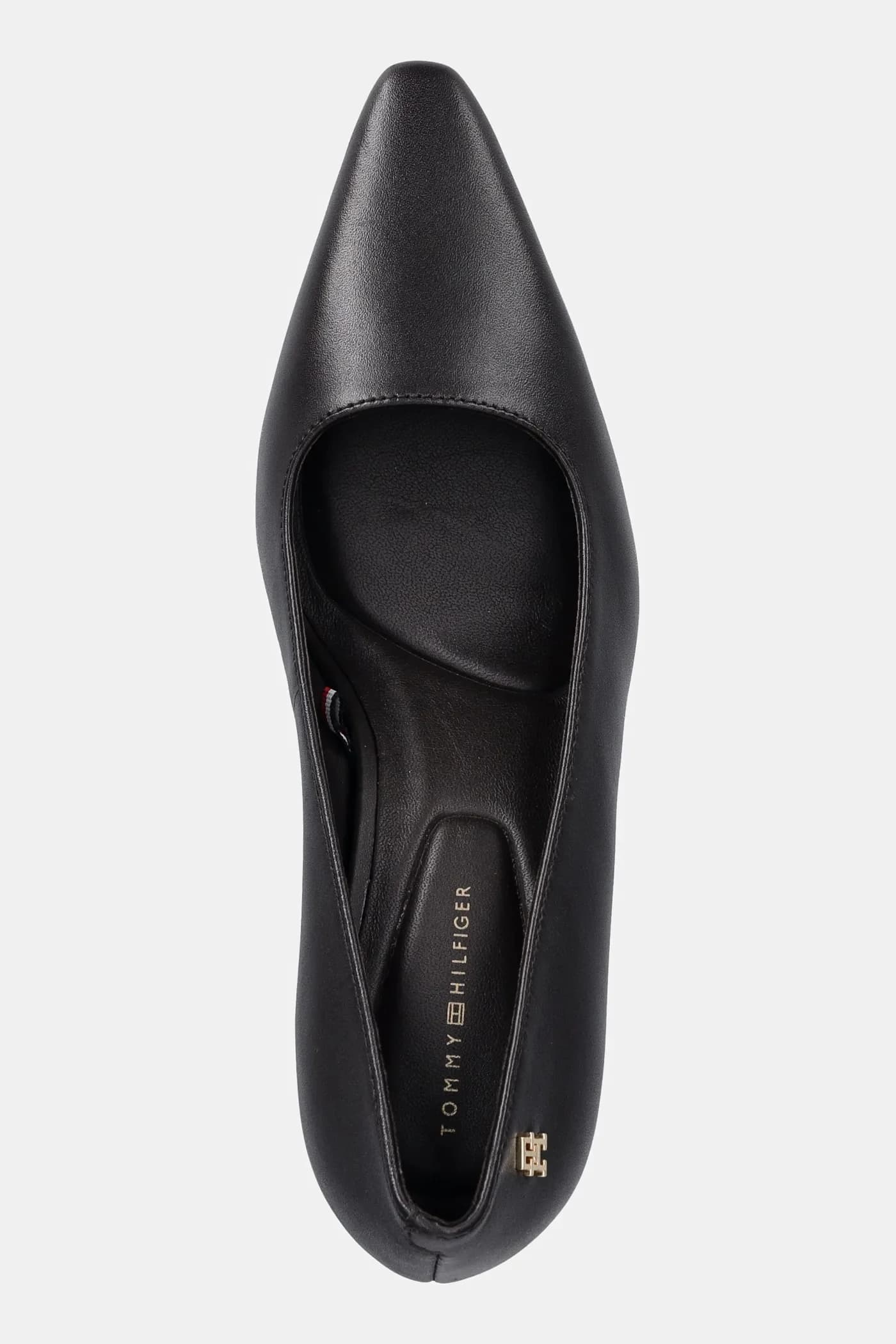 Кожаные туфли на высоком каблуке TH LOGO LTH PUMP SLANTED HL - фото 4