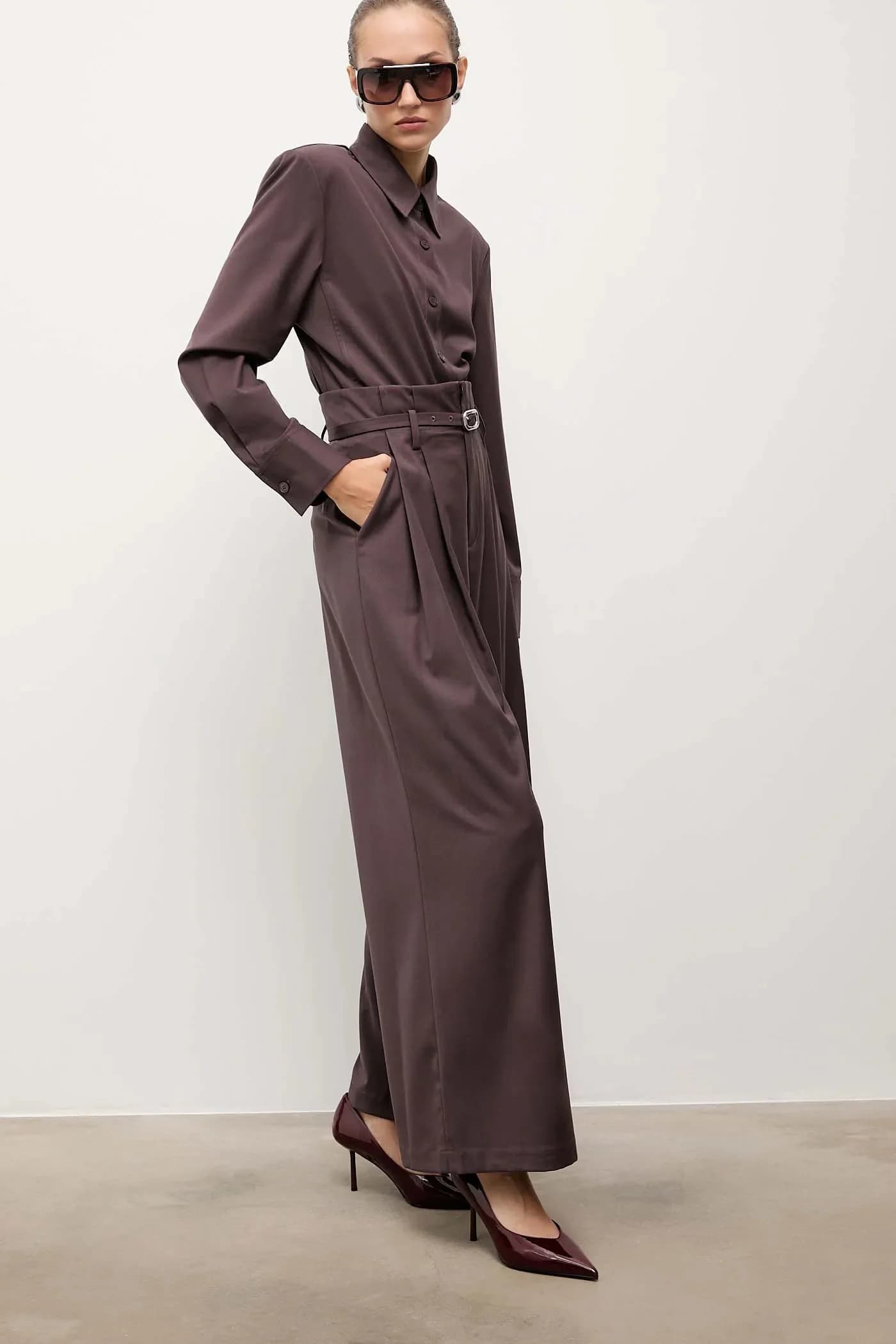 Кожаные туфли на высоком каблуке - фото 6