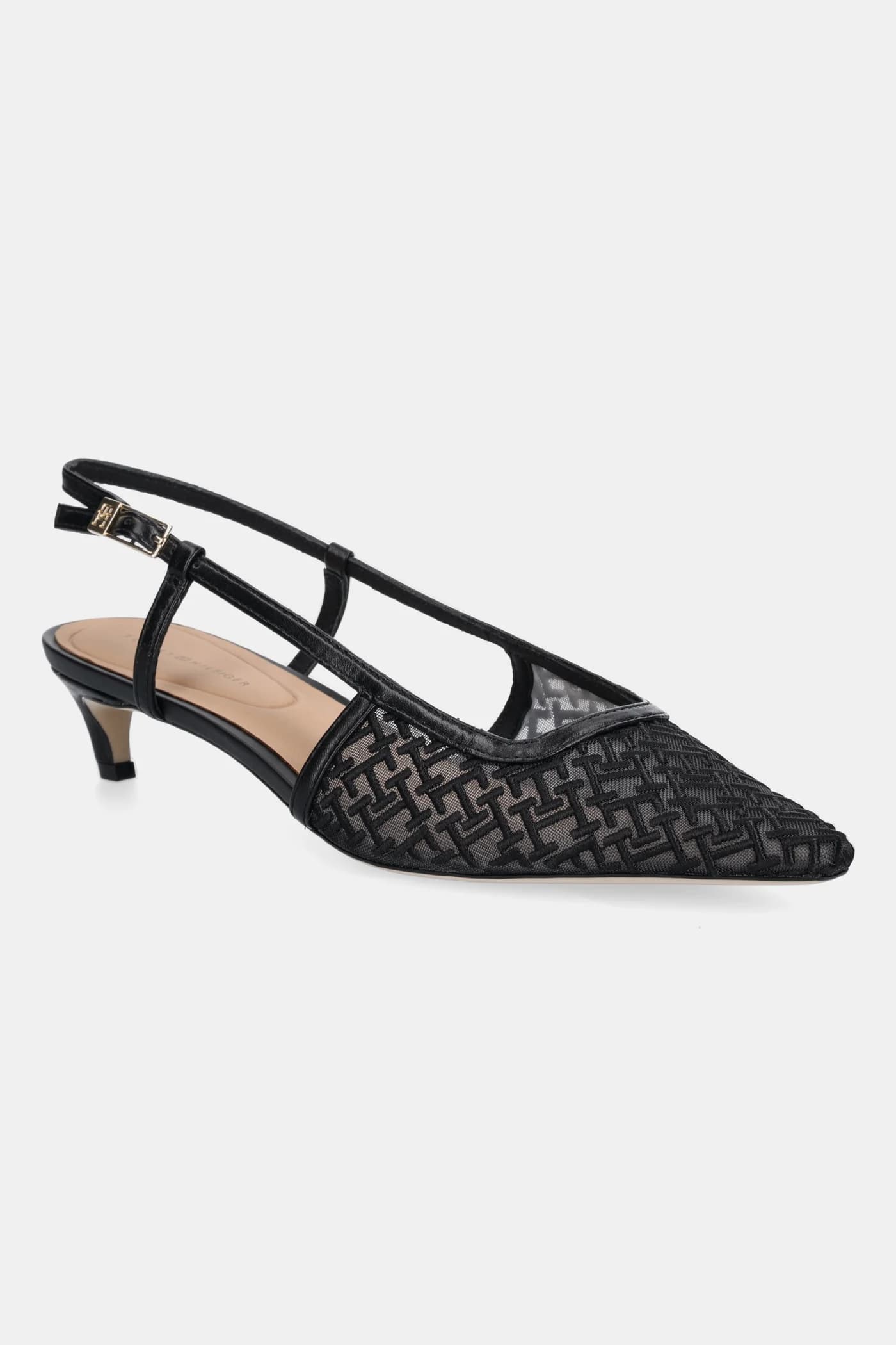 Высокие каблуки MONO SQUARED TOE KITTEN SLINGB