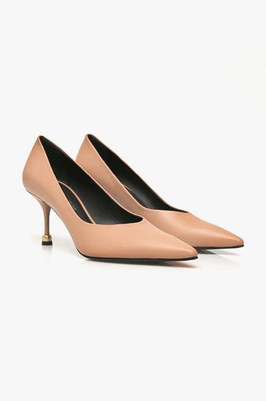 Кожаные туфли Pola на высоком каблуке - фото 2