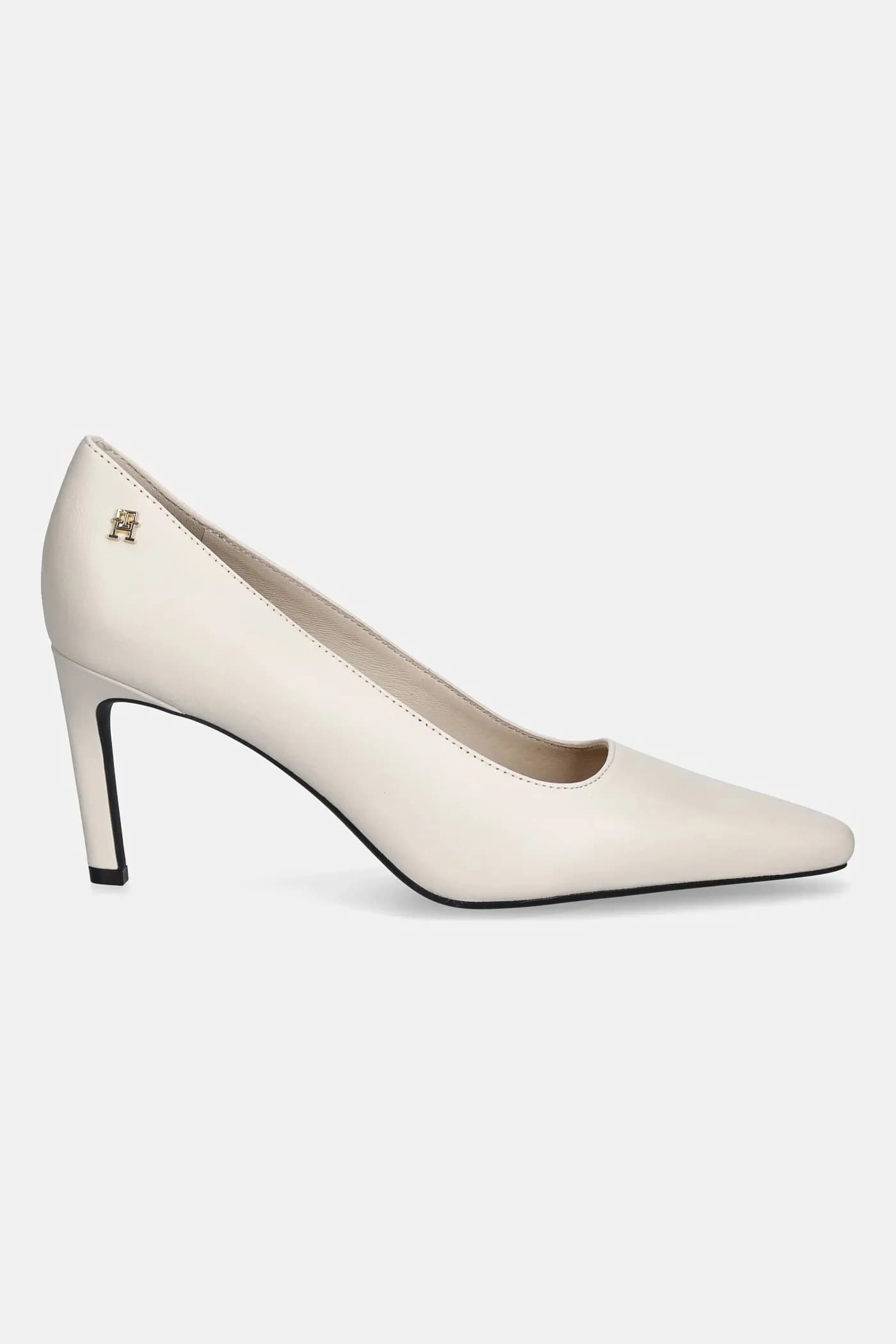 Кожаные туфли на высоком каблуке TH LOGO LTH PUMP SLANTED HL - фото 2