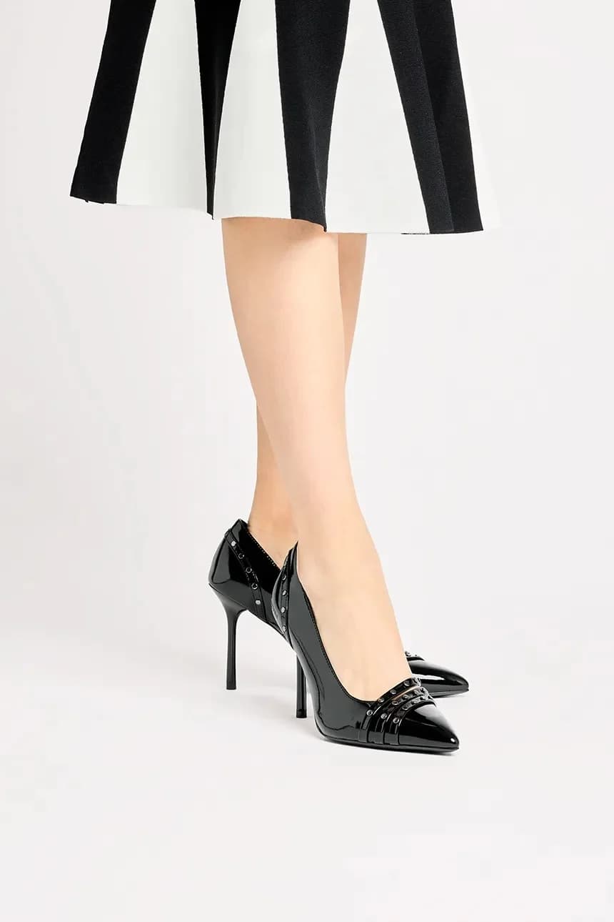 SARABANDE кожаные туфли на высоком каблуке - фото 6