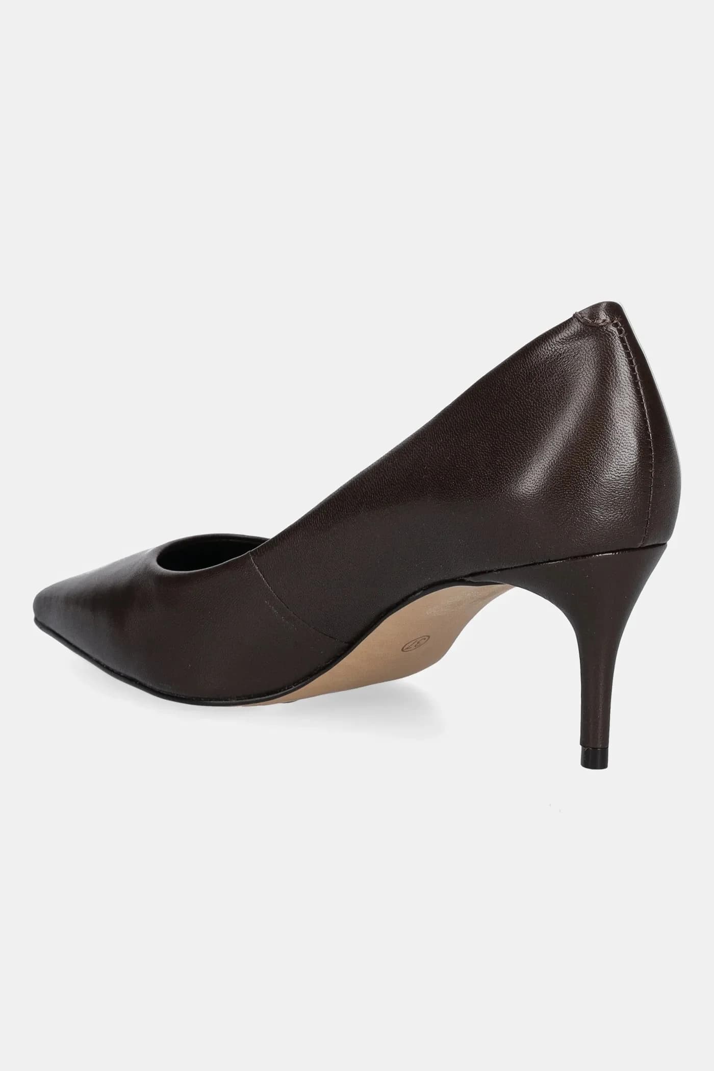 Кожаные туфли на высоком каблуке - фото 4