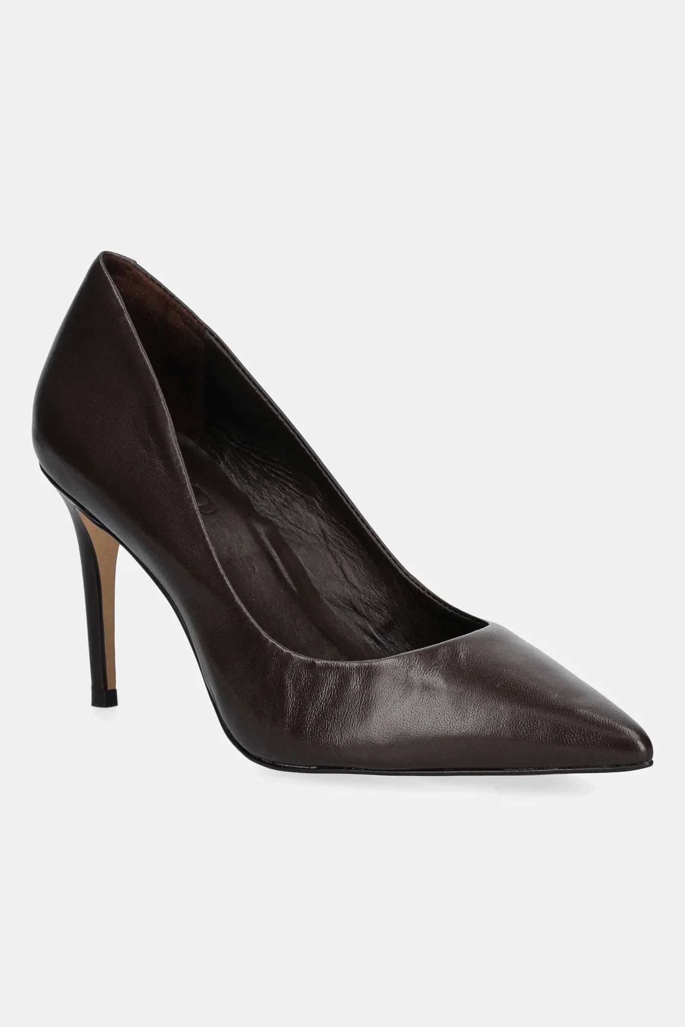 Кожаные туфли на высоком каблуке - фото 2