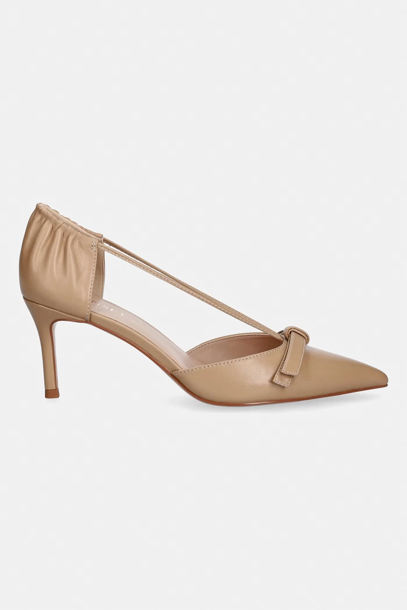 Кожаные туфли на высоком каблуке - фото 2