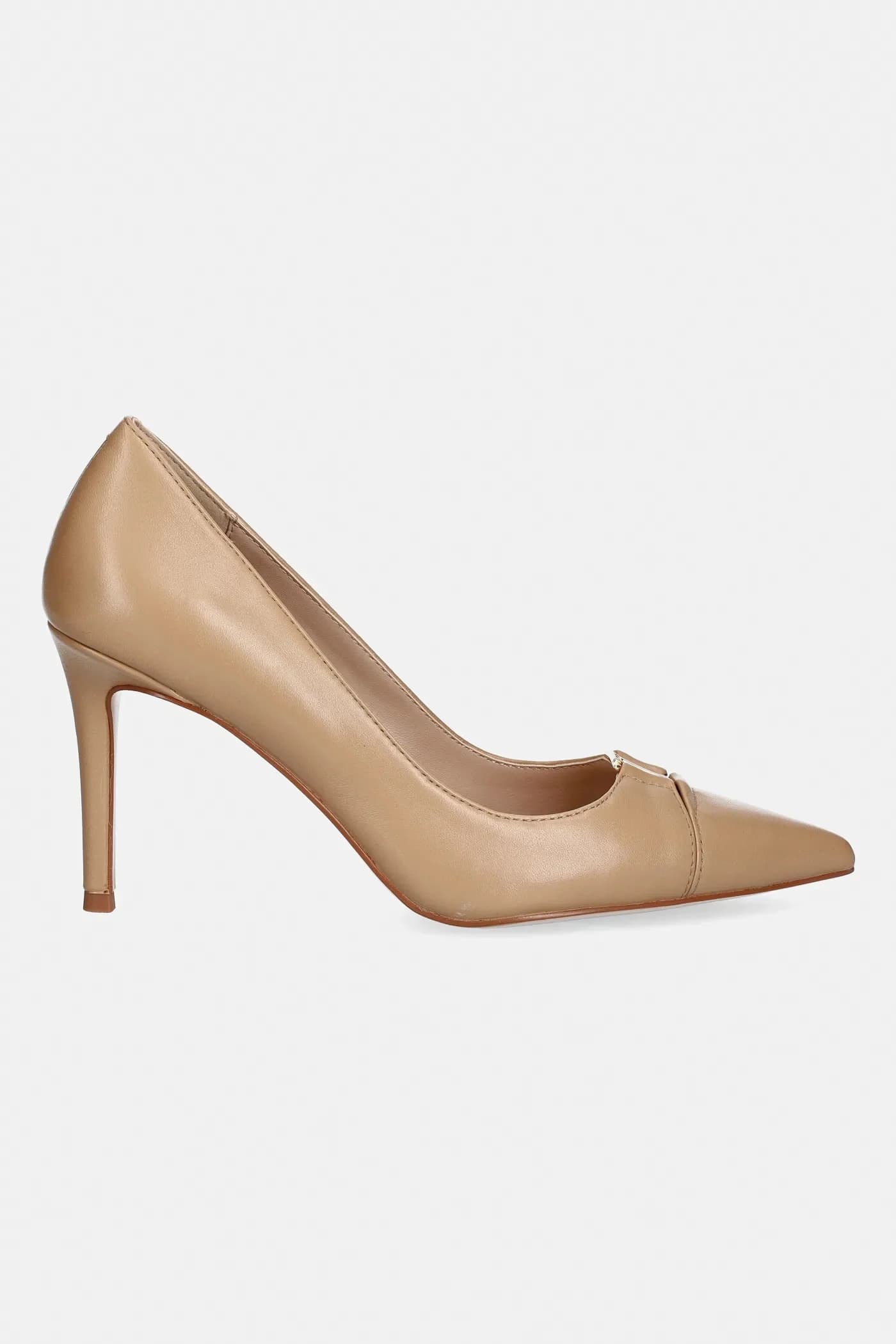 Кожаные туфли на высоком каблуке - фото 2