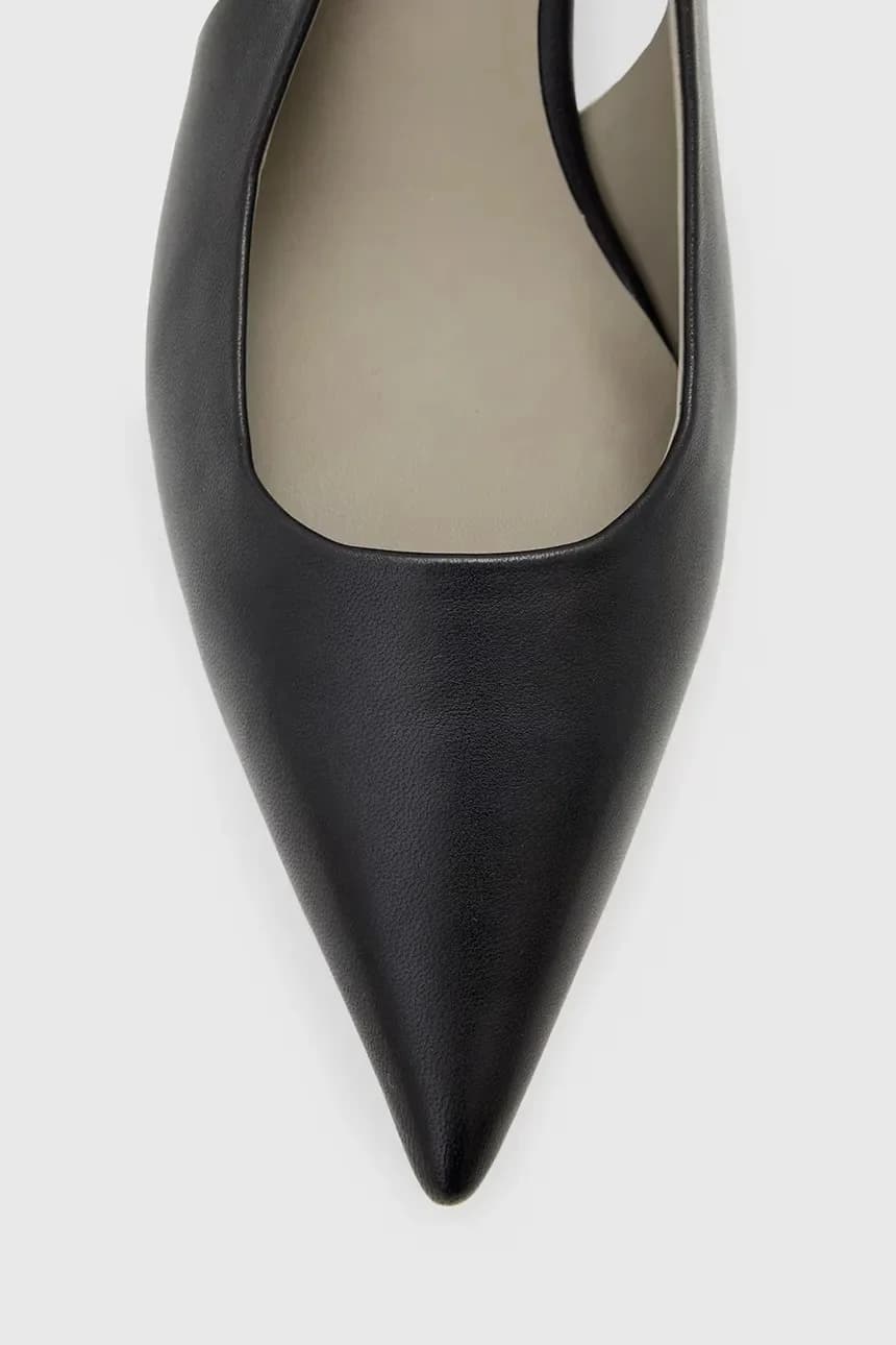 Кожаные туфли на высоком каблуке Idiya с ремешком на пятке - фото 5
