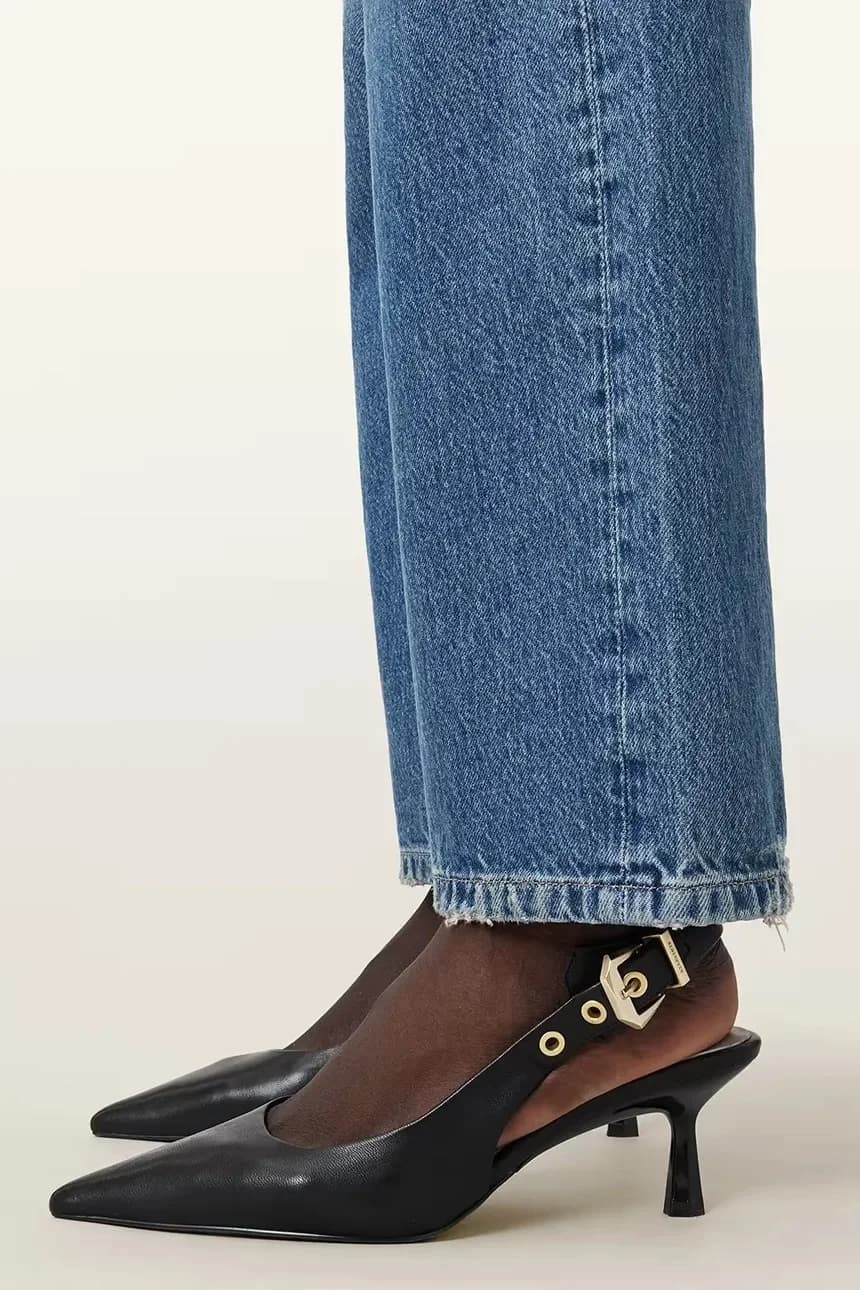 Кожаные туфли на высоком каблуке Idiya с ремешком на пятке - фото 7