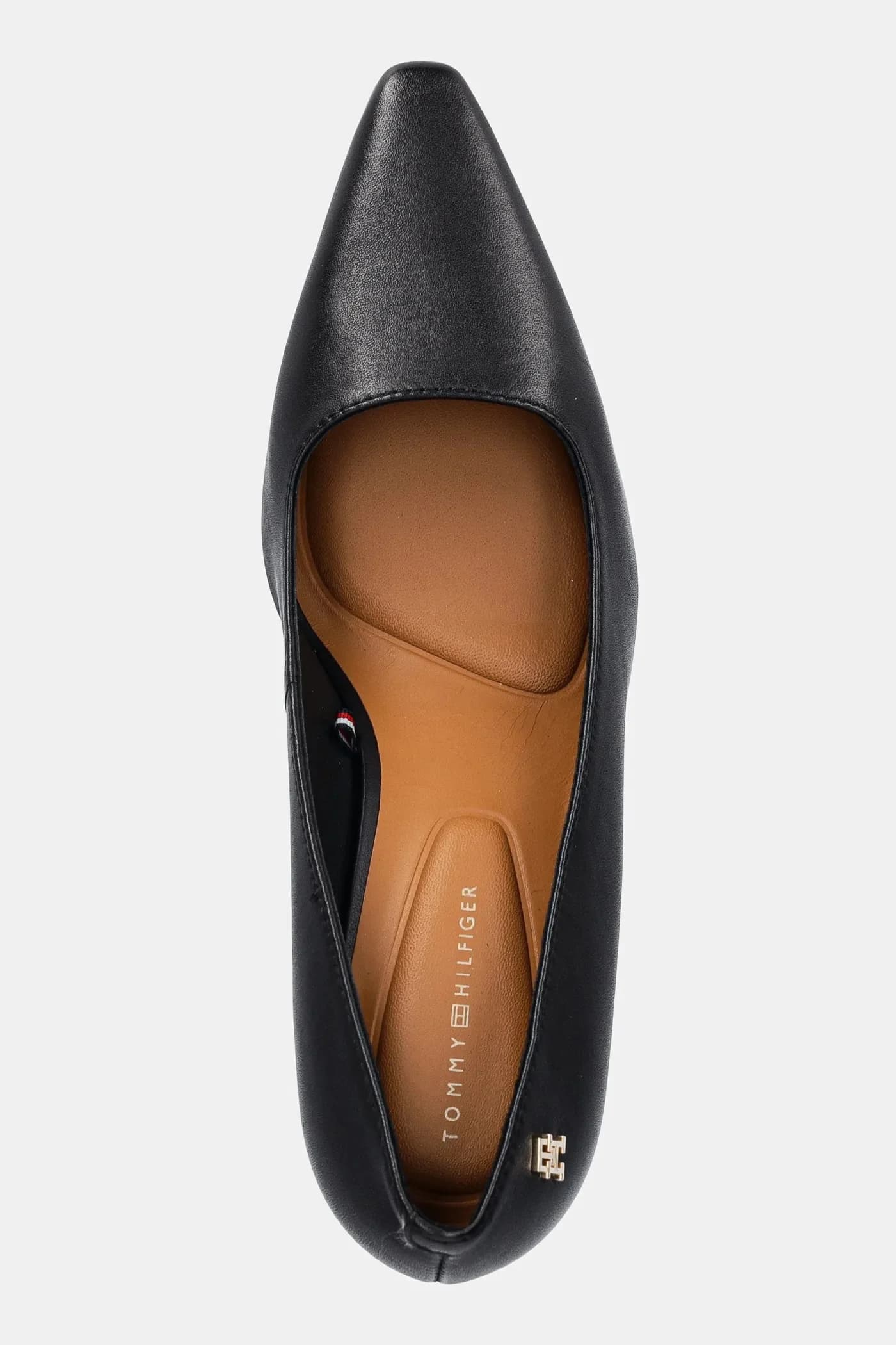 TH LOGO LEATHER PUMP SLANTED Кожаные туфли на высоком каблуке HL - фото 4