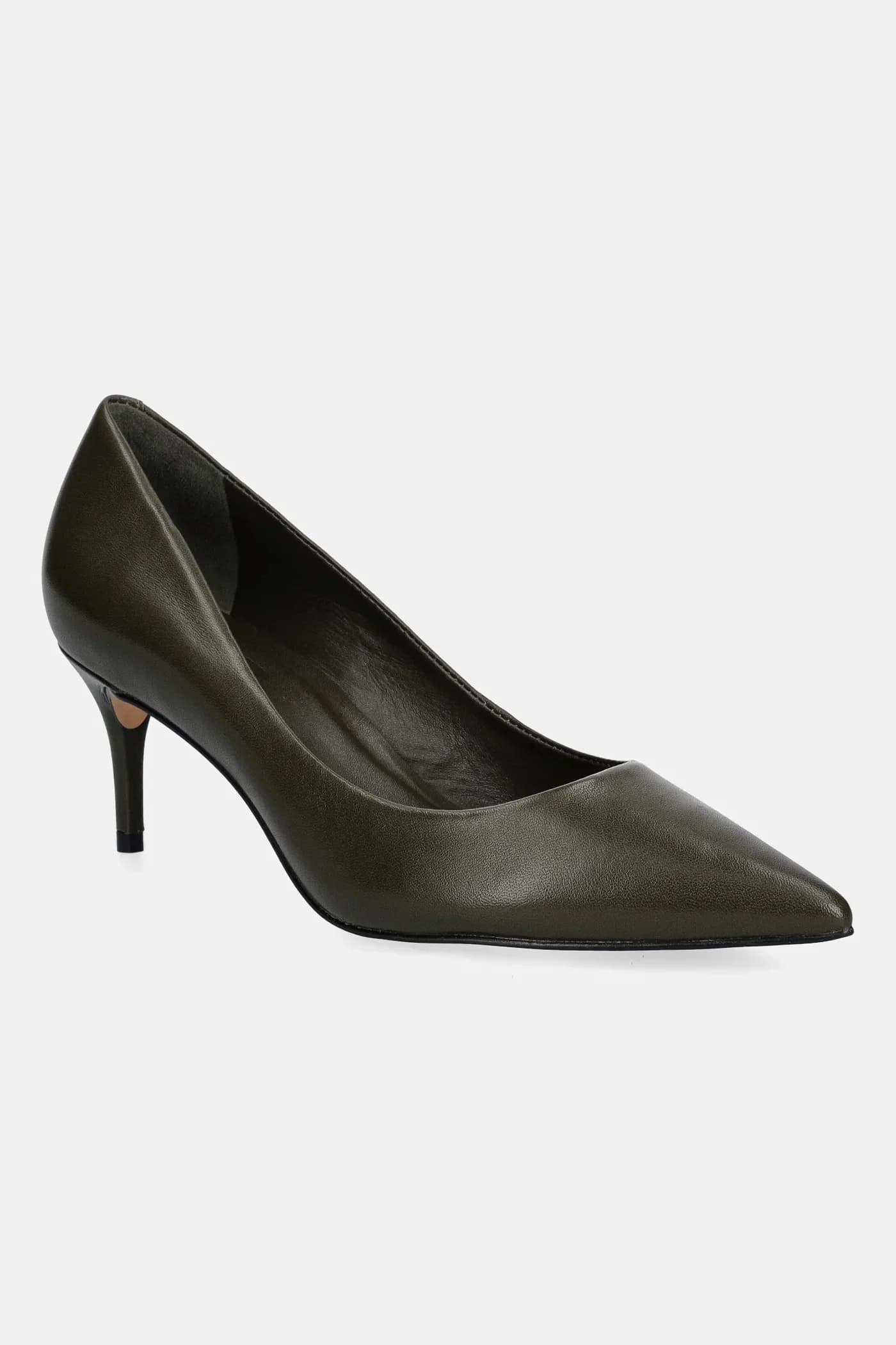 Кожаные туфли на высоком каблуке - фото 2