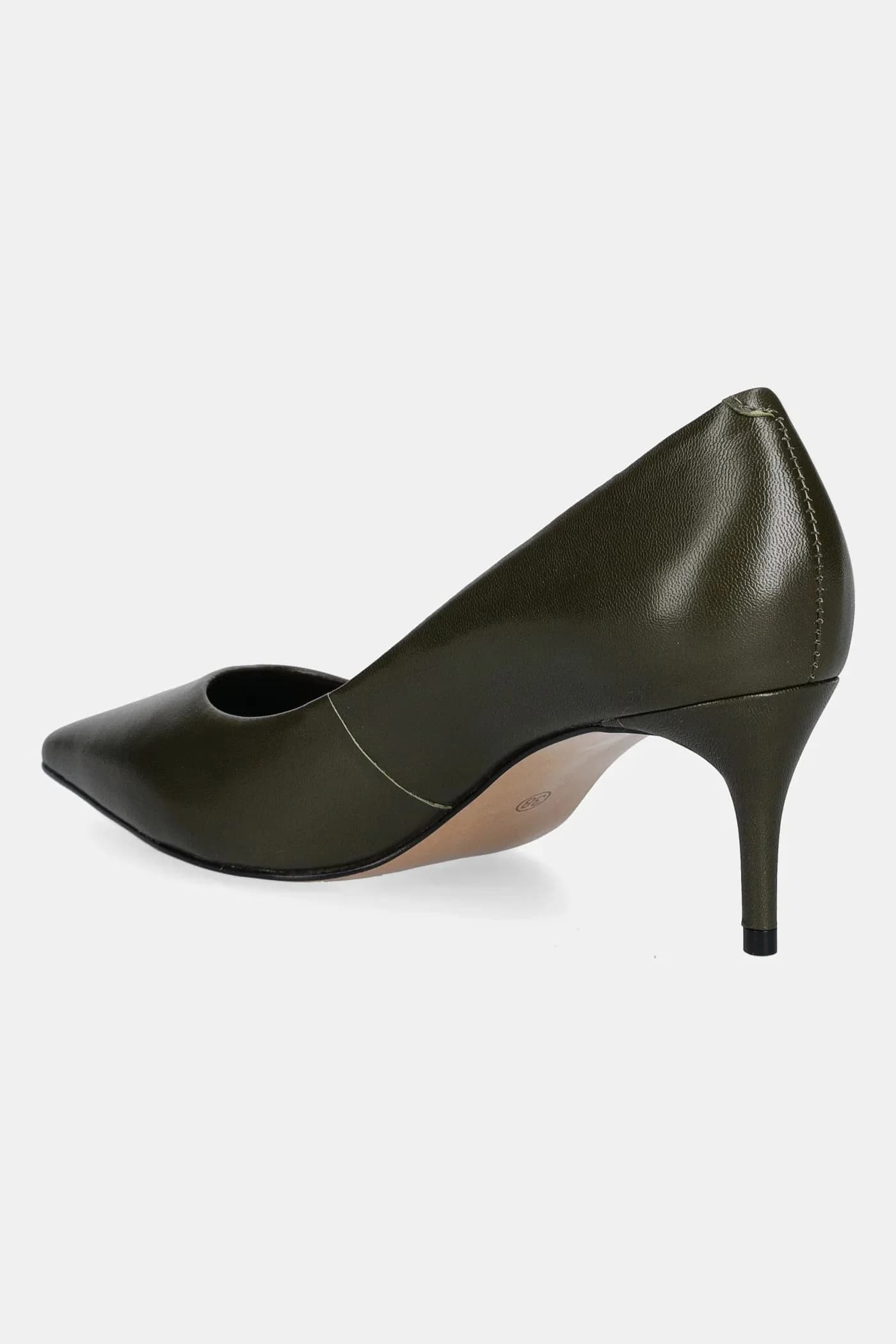 Кожаные туфли на высоком каблуке - фото 4