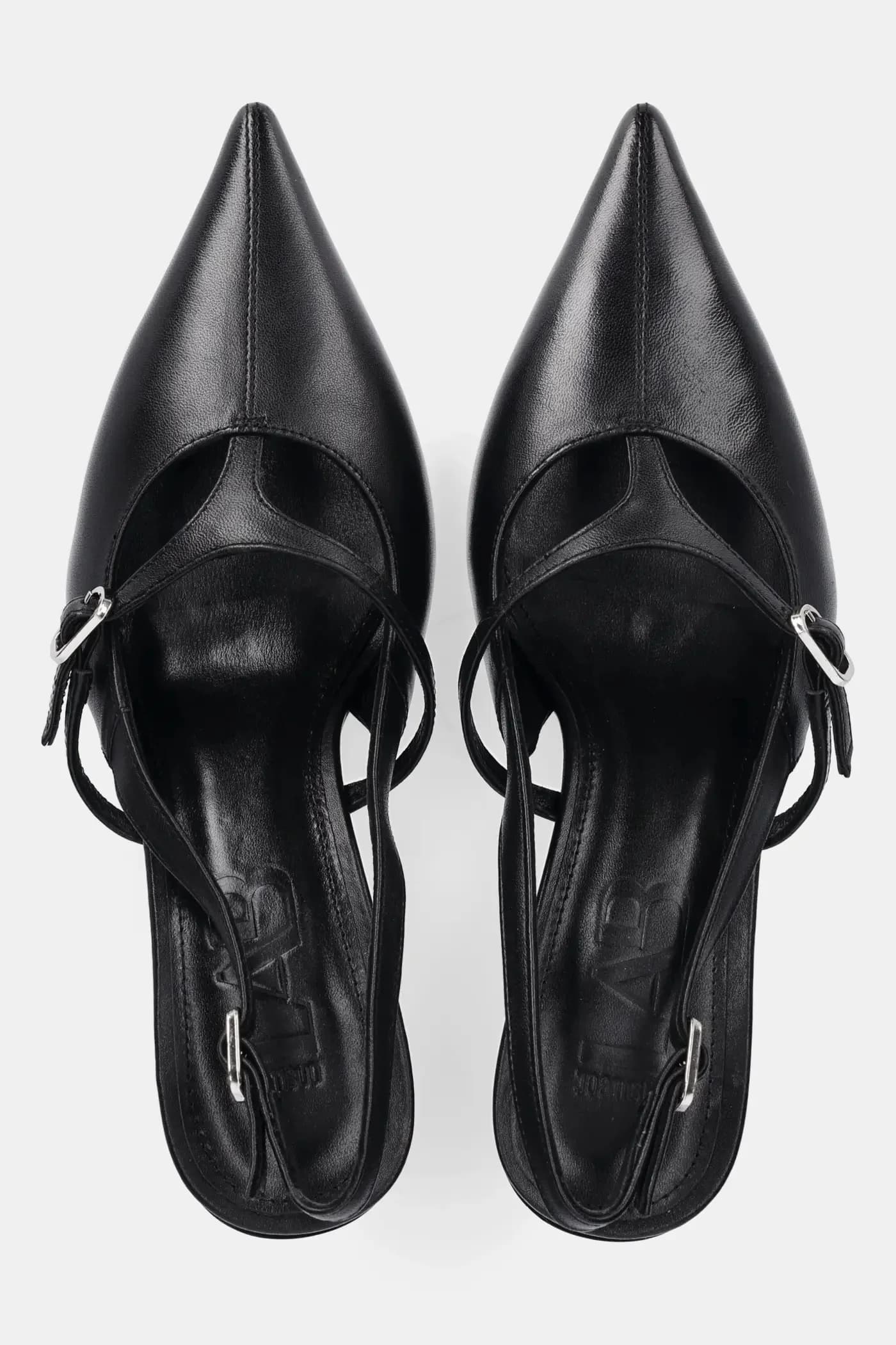 Кожаные туфли на высоком каблуке - фото 3