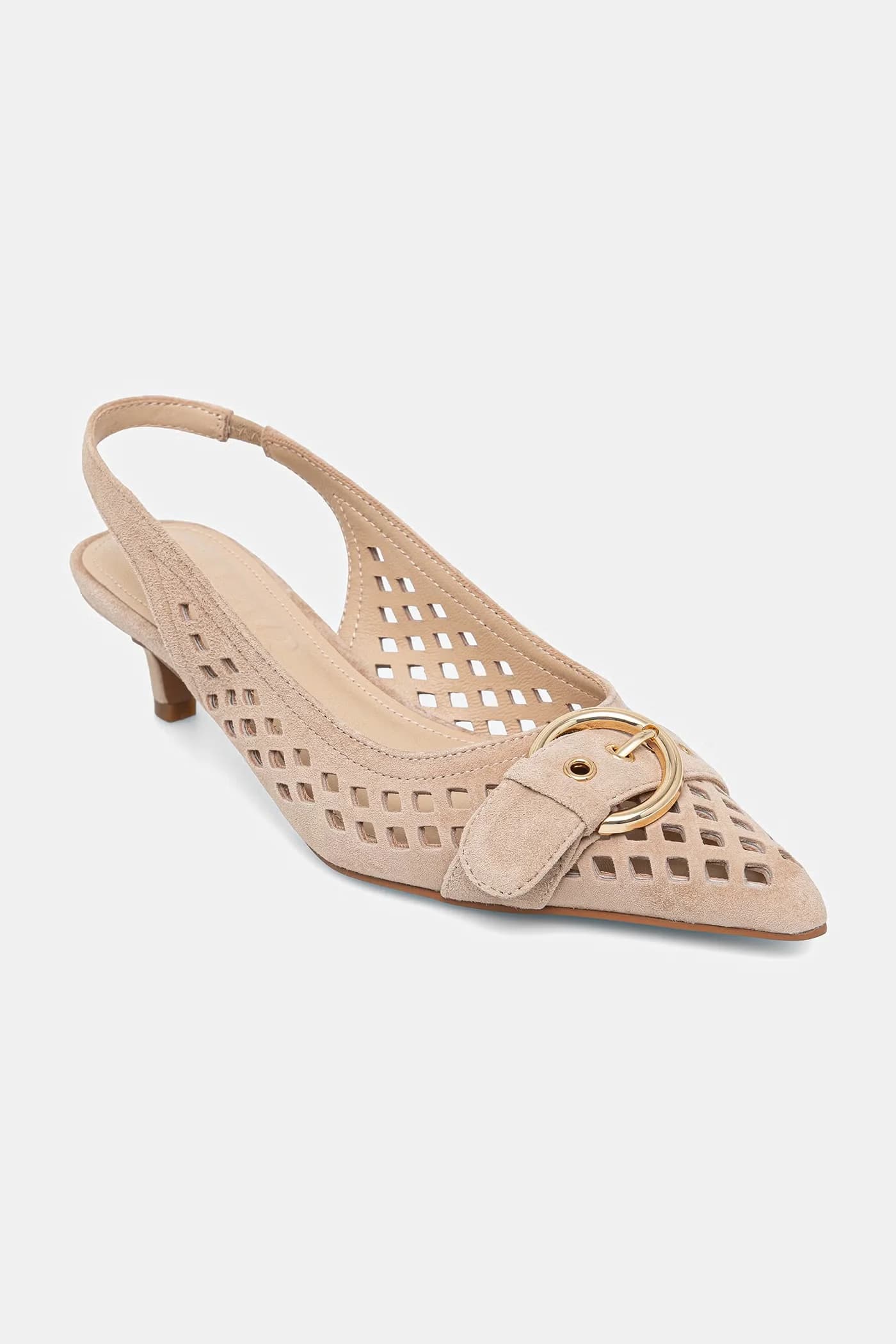 Замшевые туфли на высоком каблуке - фото 2