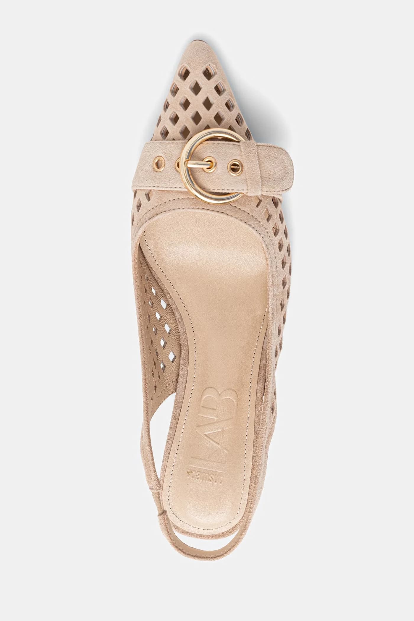 Замшевые туфли на высоком каблуке - фото 4