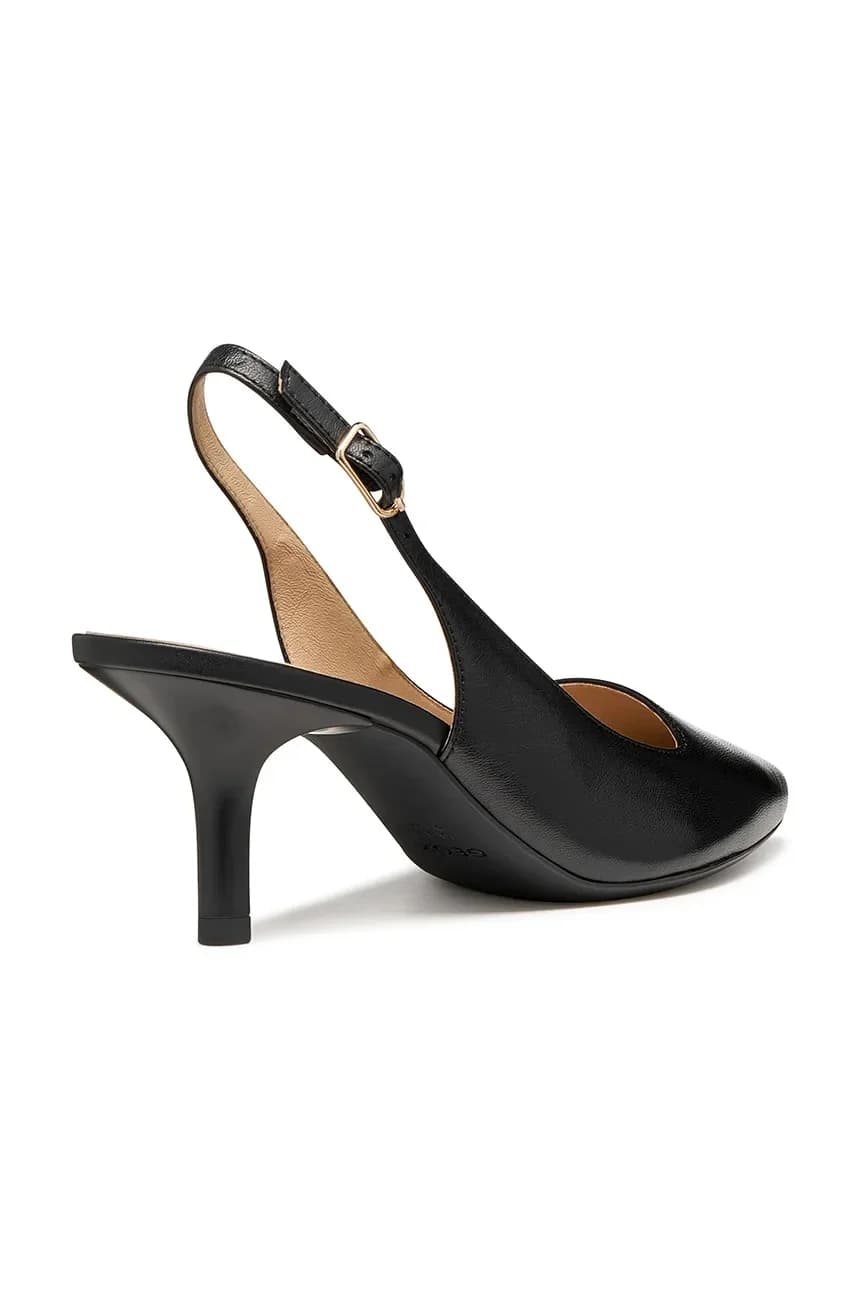 Кожаные туфли на высоком каблуке D KLEOPY - фото 3