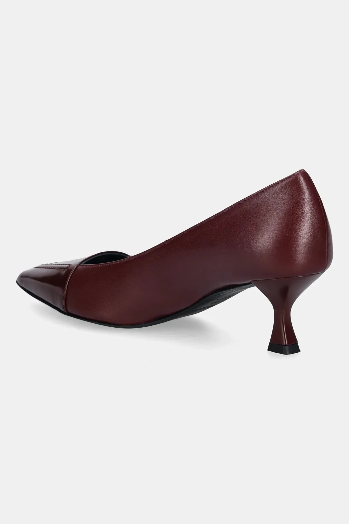 Кожаные туфли на высоком каблуке - фото 3