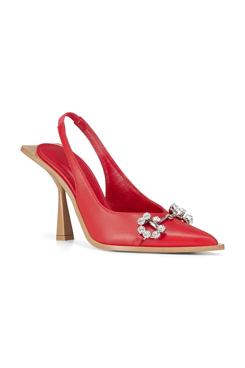 Кожаные туфли-мюли CHERRY LADY на высоком каблуке - фото 2