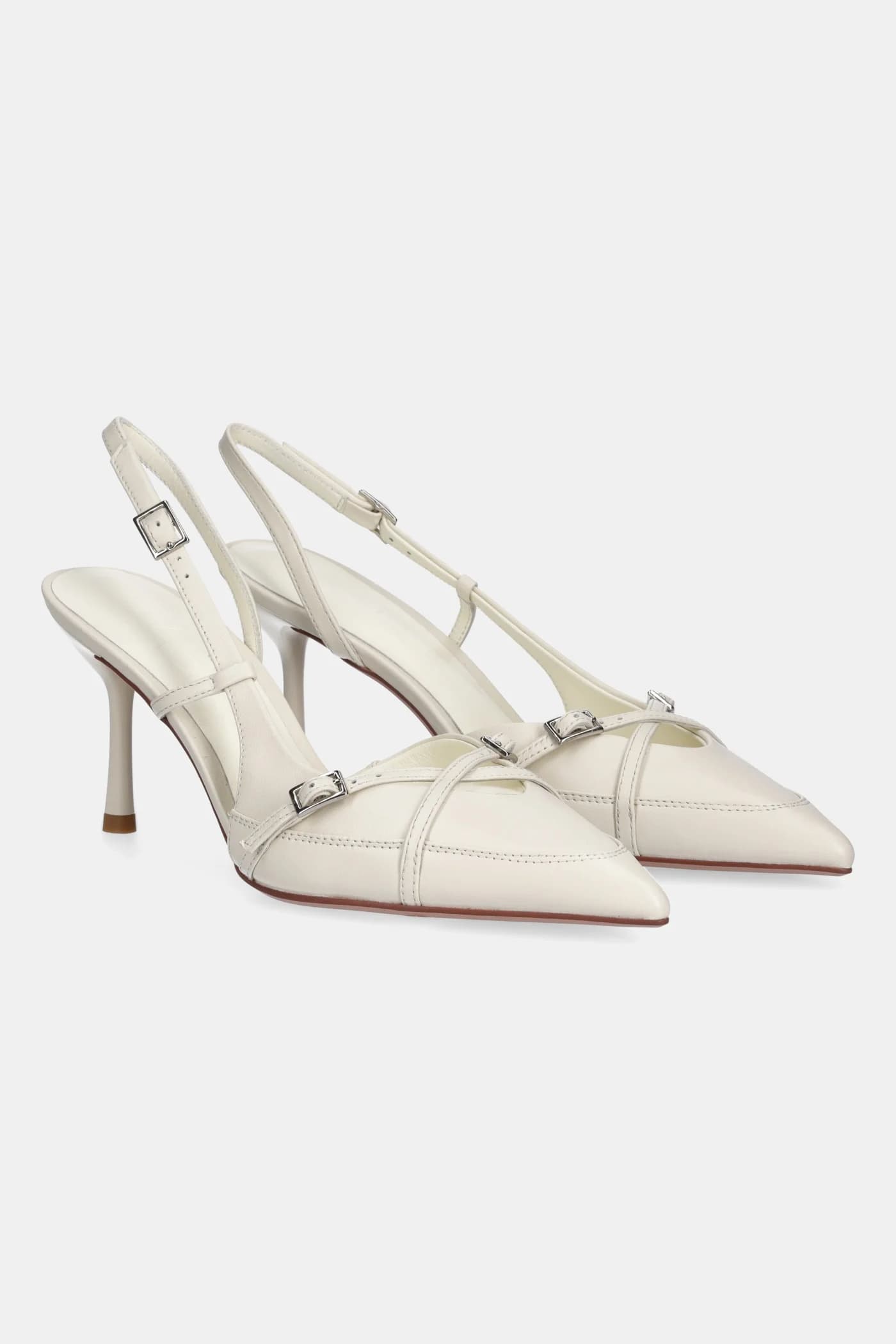 Кожаные туфли на высоком каблуке