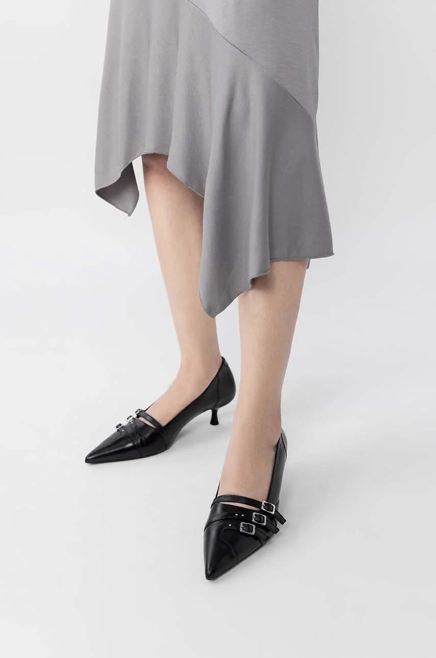 LYKKE кожаные туфли на высоком каблуке - фото 6