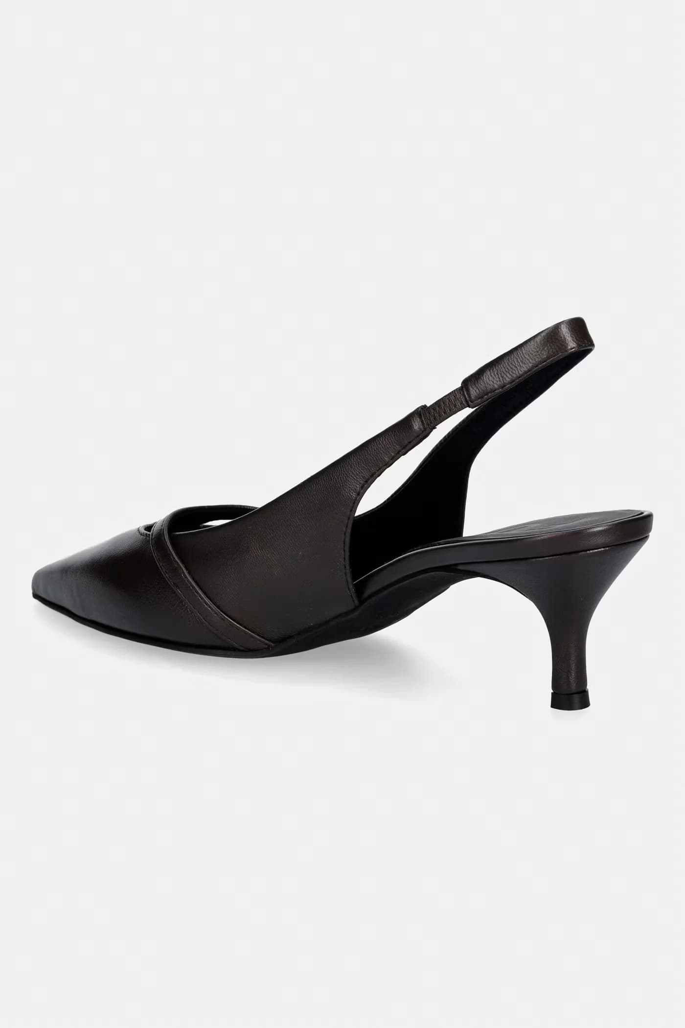 Кожаные туфли на высоком каблуке Sfera с ремешком на пятке - фото 3