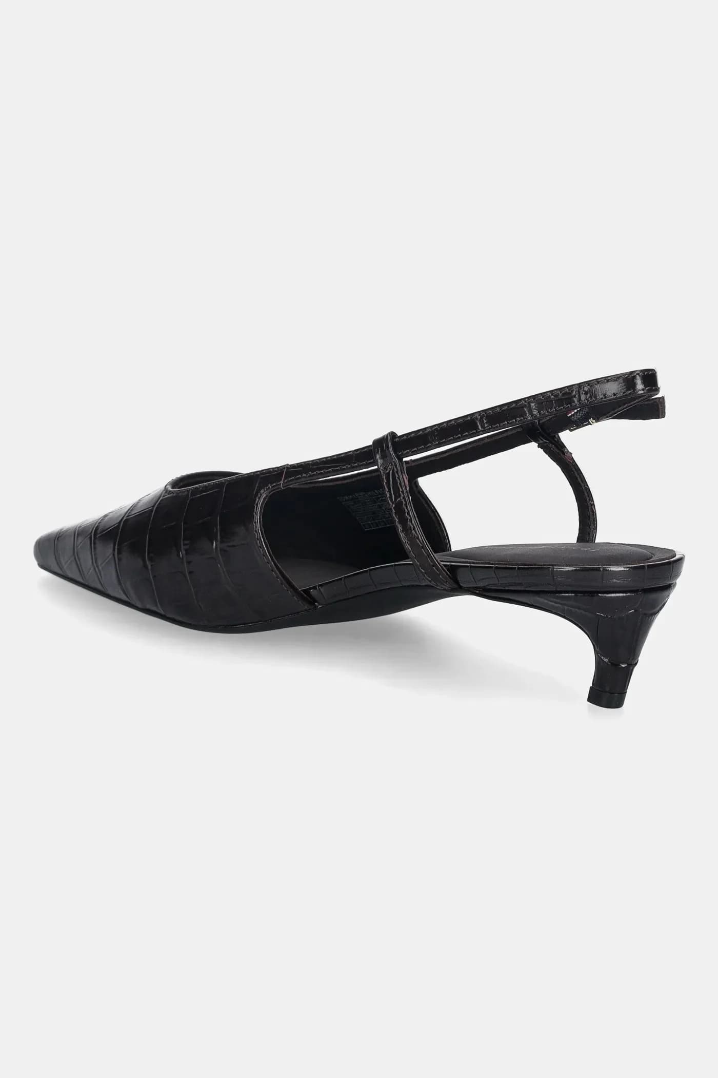 Кожаные туфли на высоком каблуке CROC SLINGBACK SLINGBACK SCOSS HEEL - фото 3