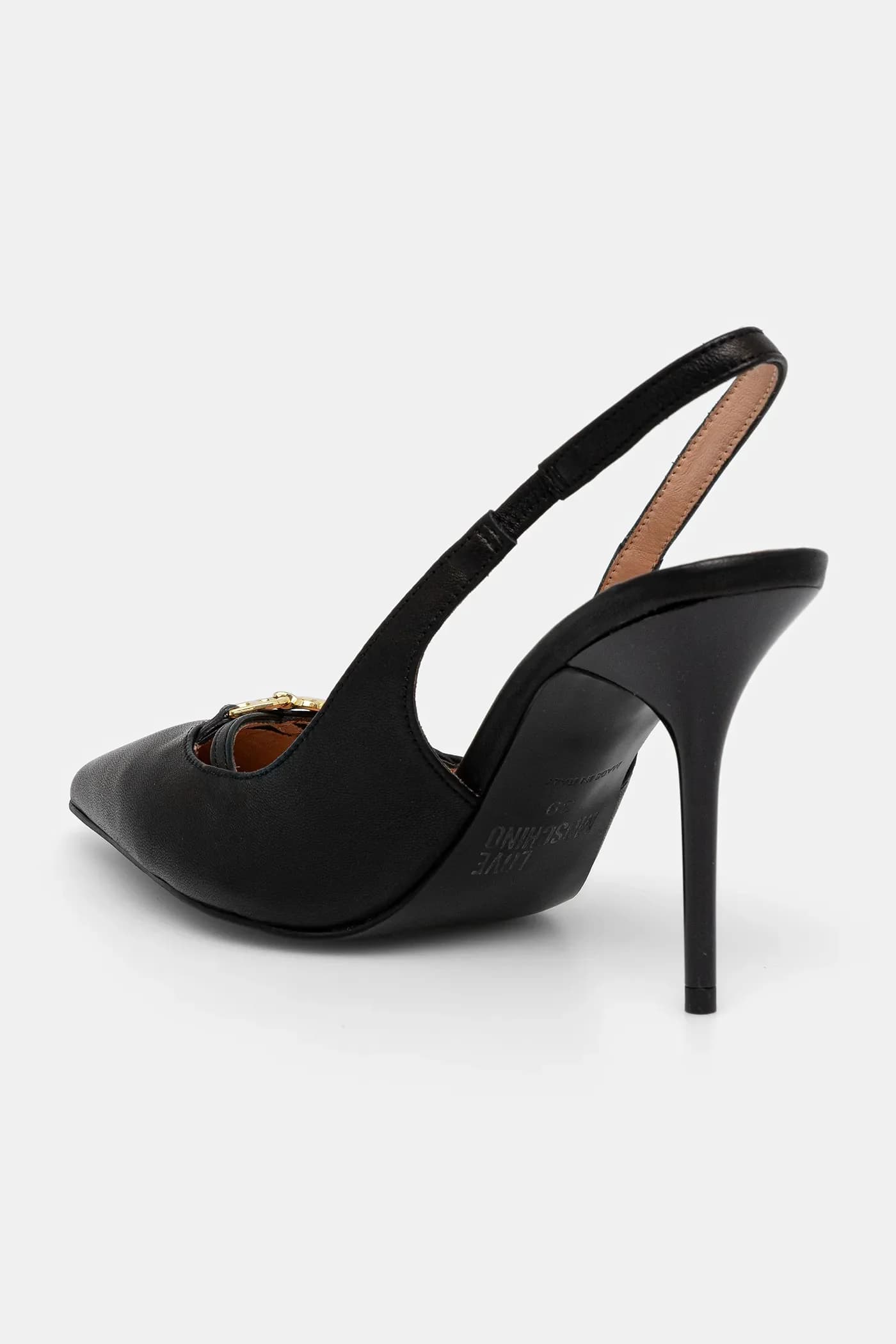 Кожаные туфли на высоком каблуке - фото 3