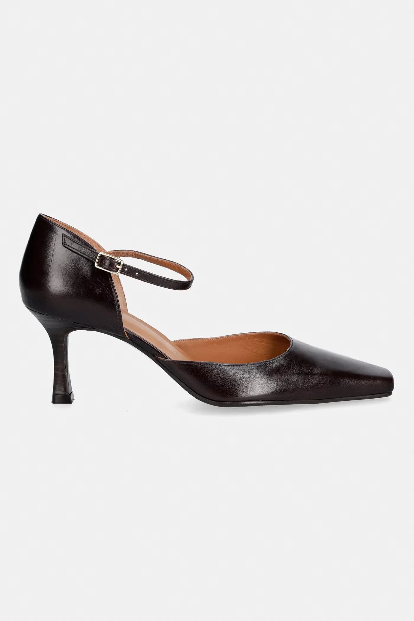 Кожаные туфли на высоком каблуке - фото 2