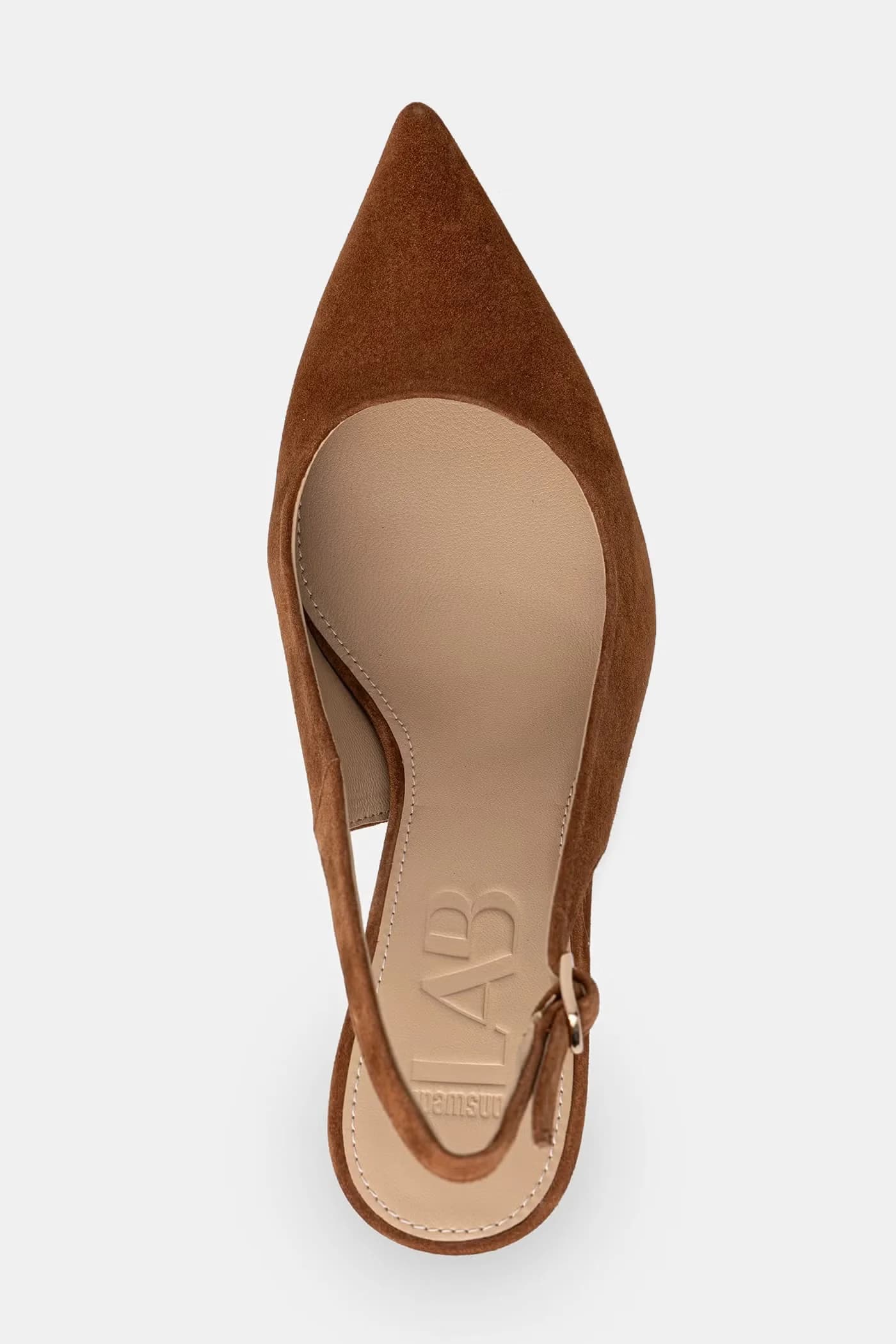 Замшевые туфли на высоком каблуке - фото 5