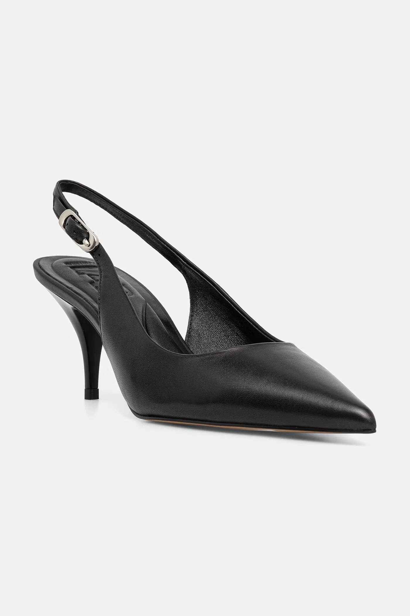 Кожаные туфли на высоком каблуке - фото 2