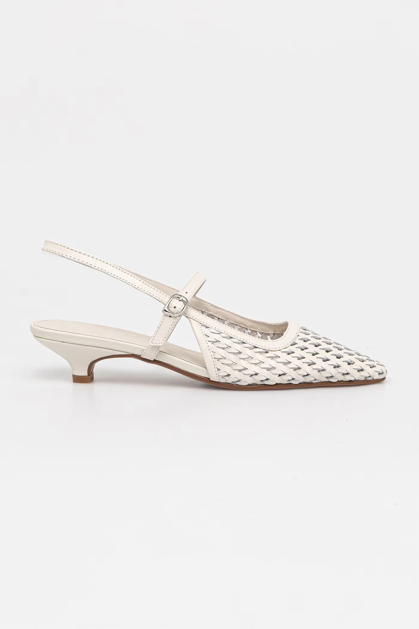 Кожаные туфли на высоком каблуке