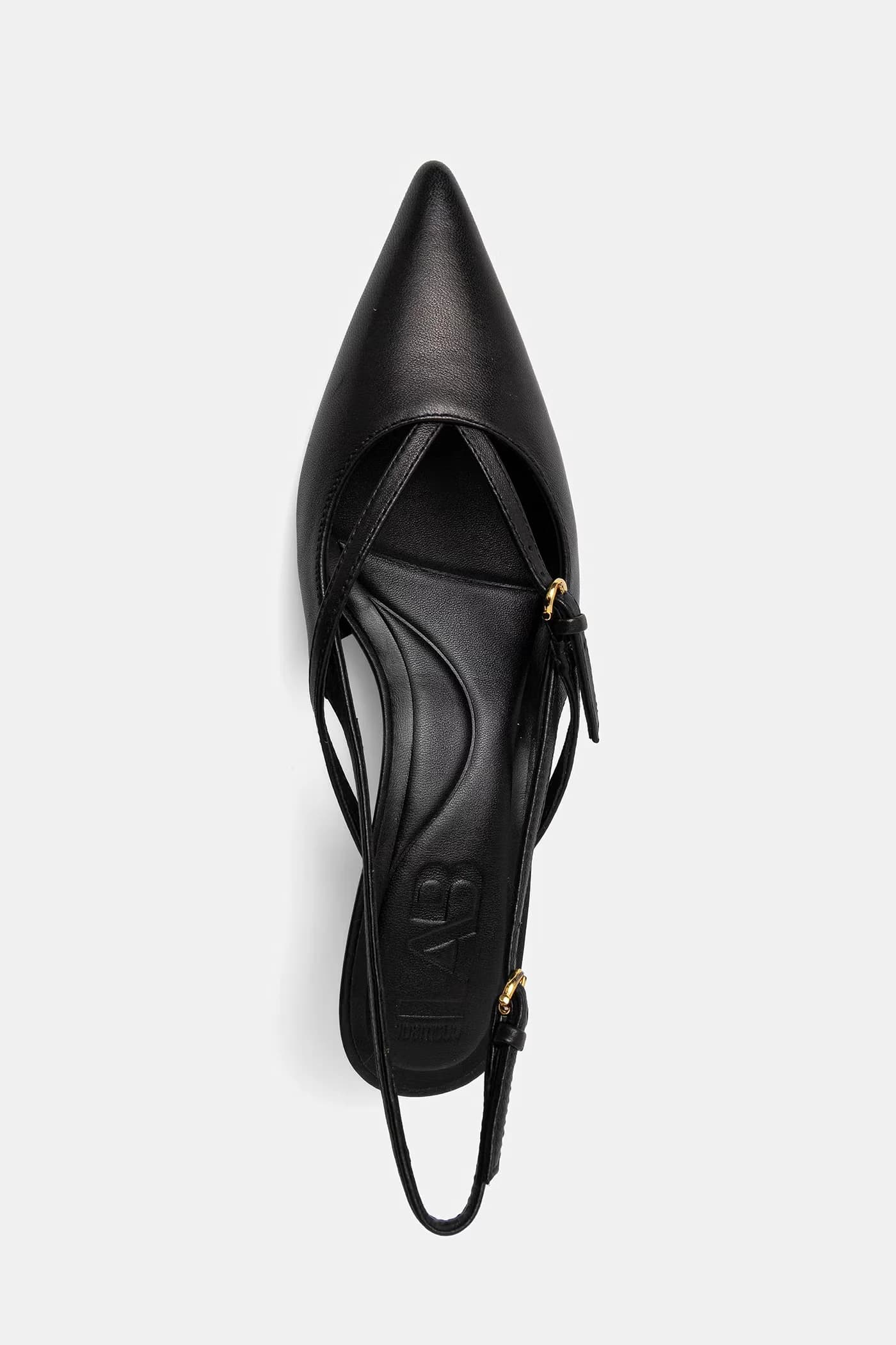 Кожаные туфли на высоком каблуке - фото 5