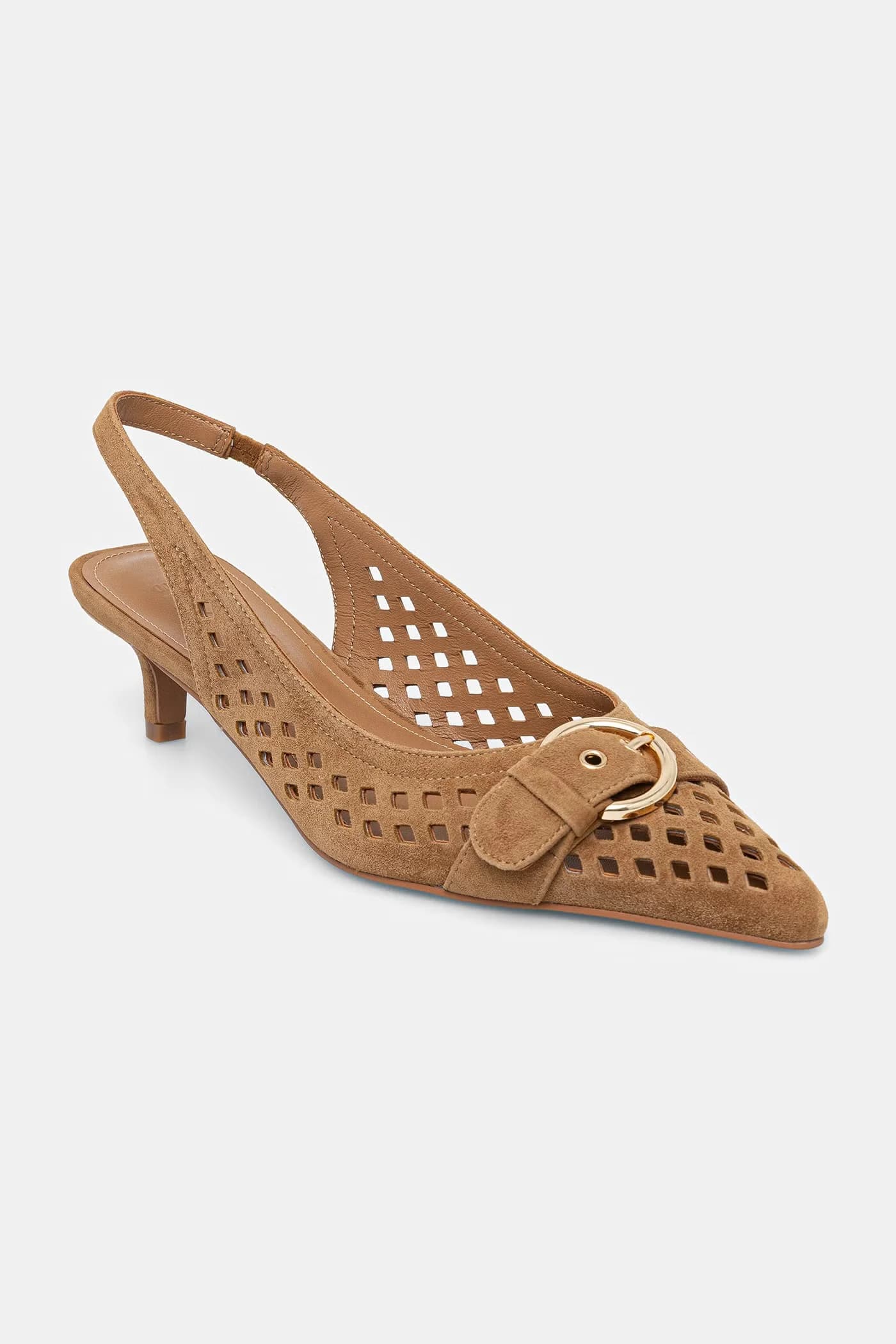 Замшевые туфли на высоком каблуке - фото 2