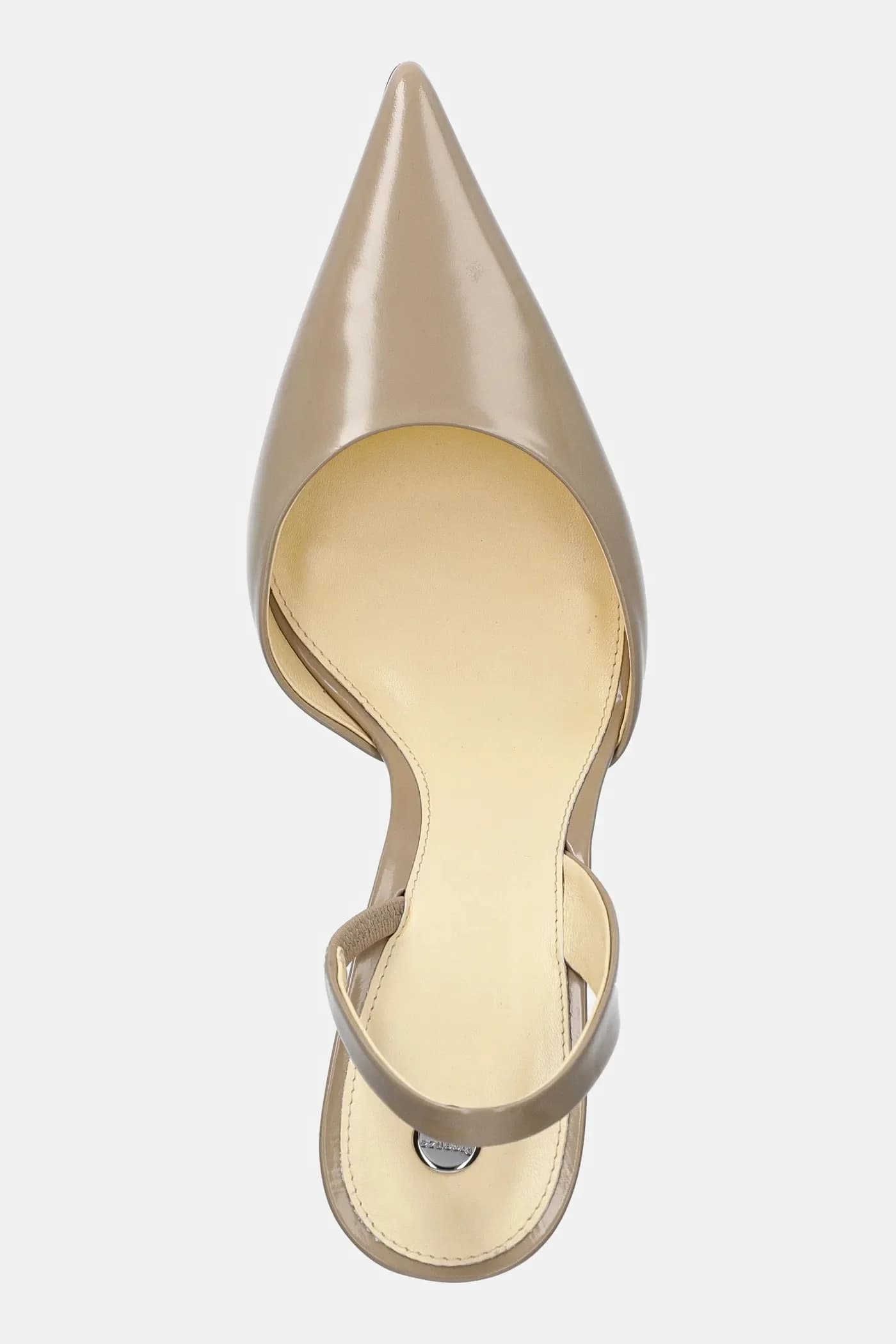 Кожаные туфли на высоком каблуке с разрезом - фото 4