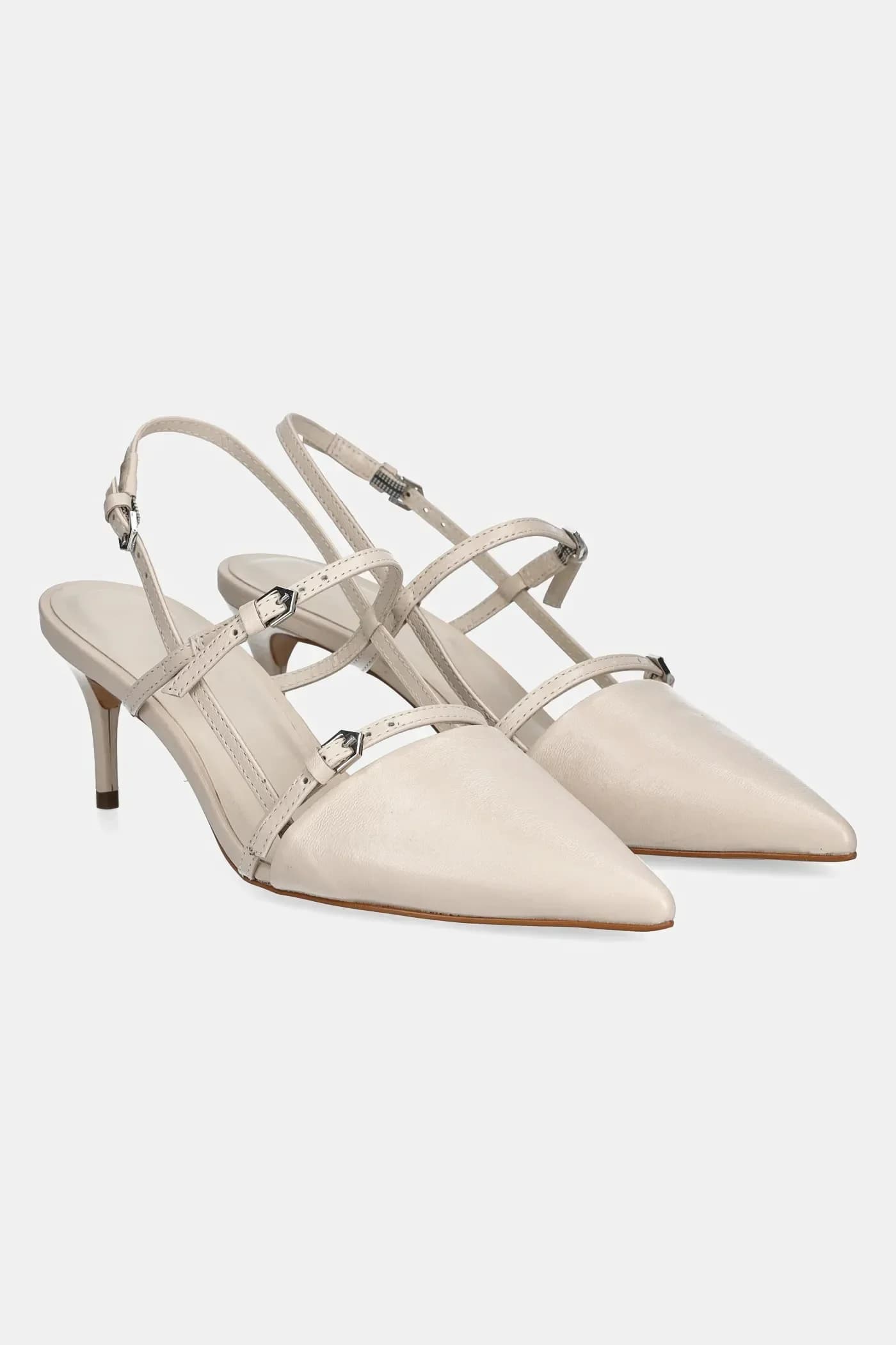 Кожаные туфли на высоком каблуке - фото 2